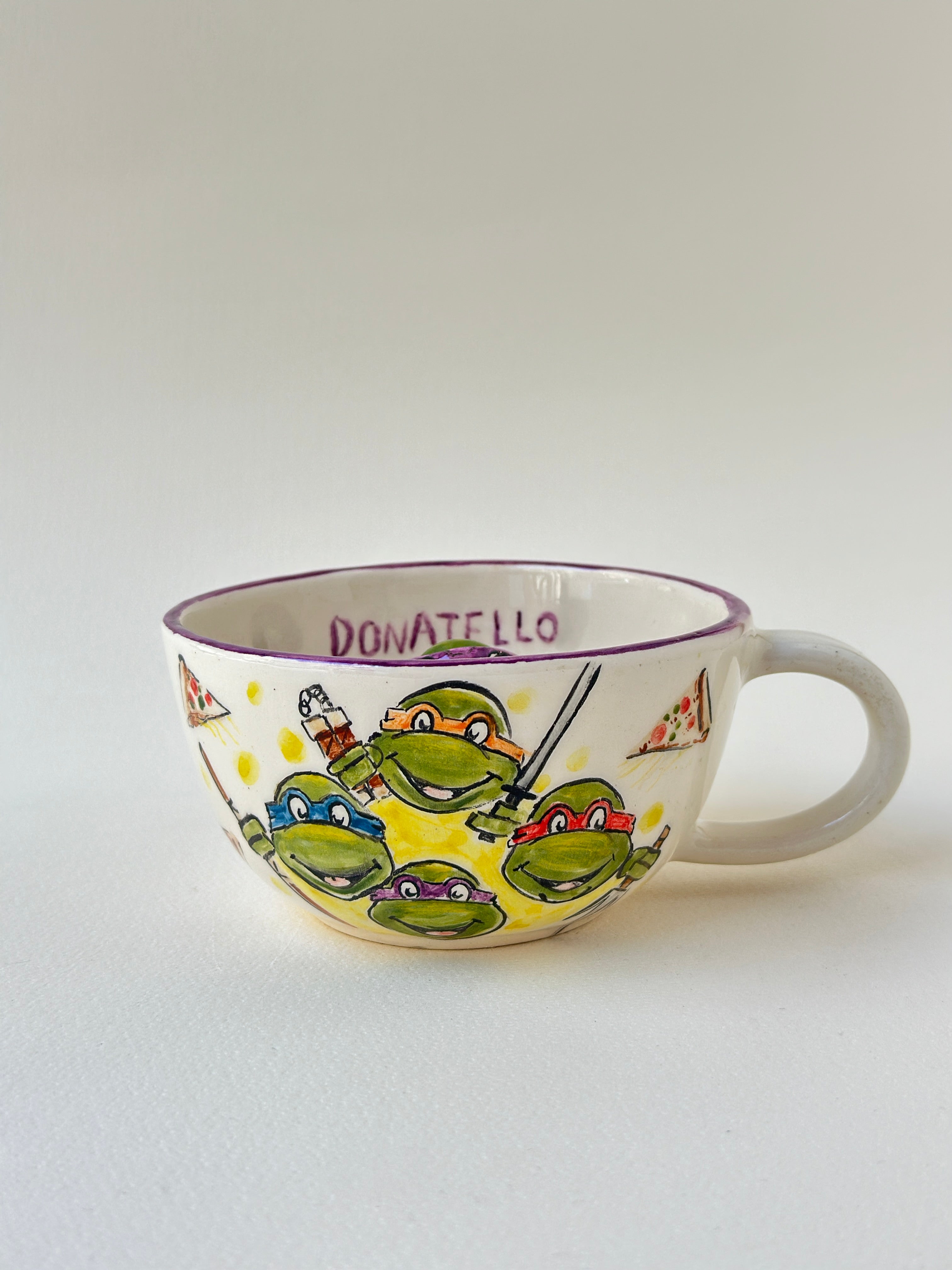 Warrior Turtle handmade mug