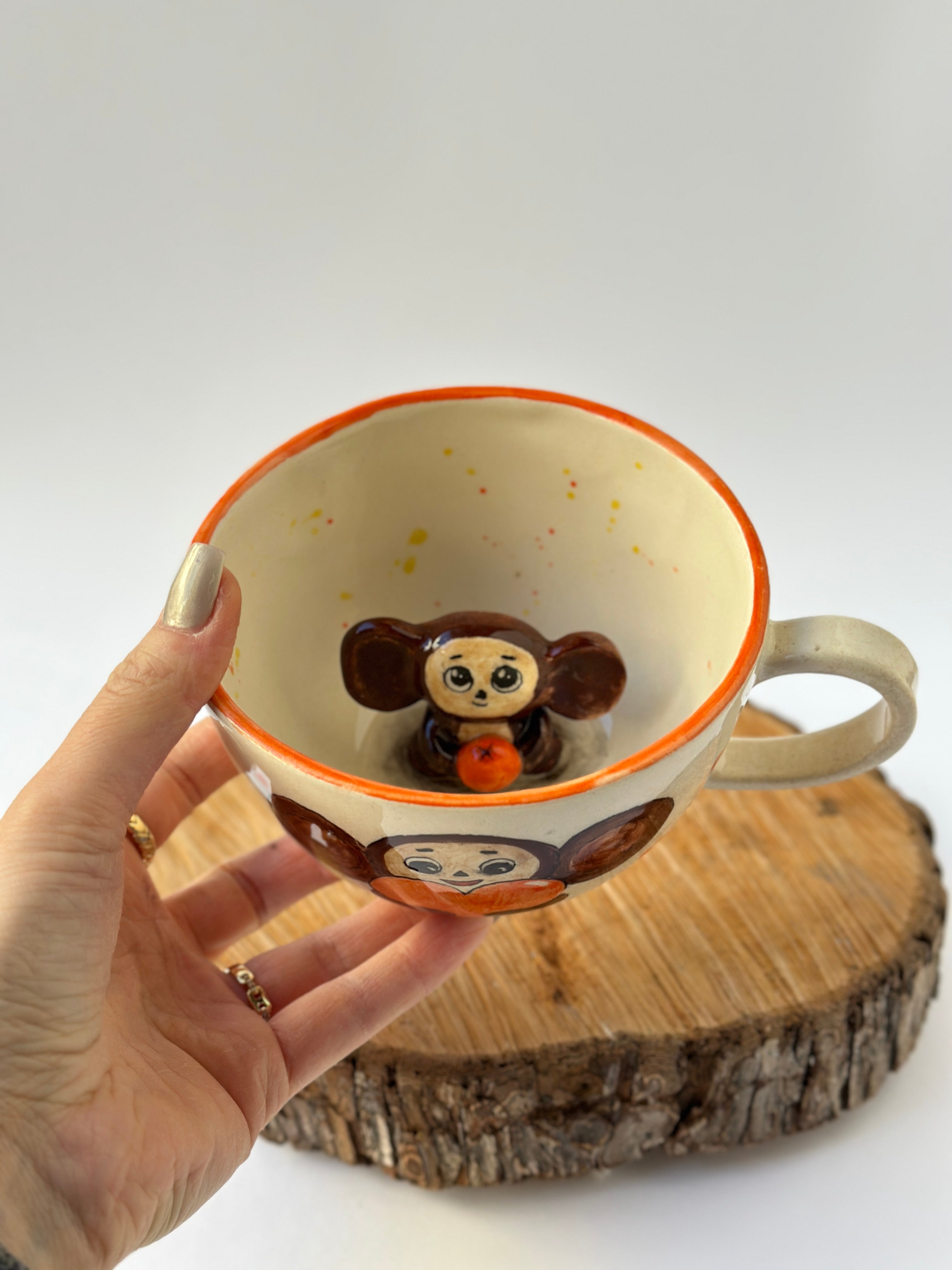 Cheburashka handmade mug