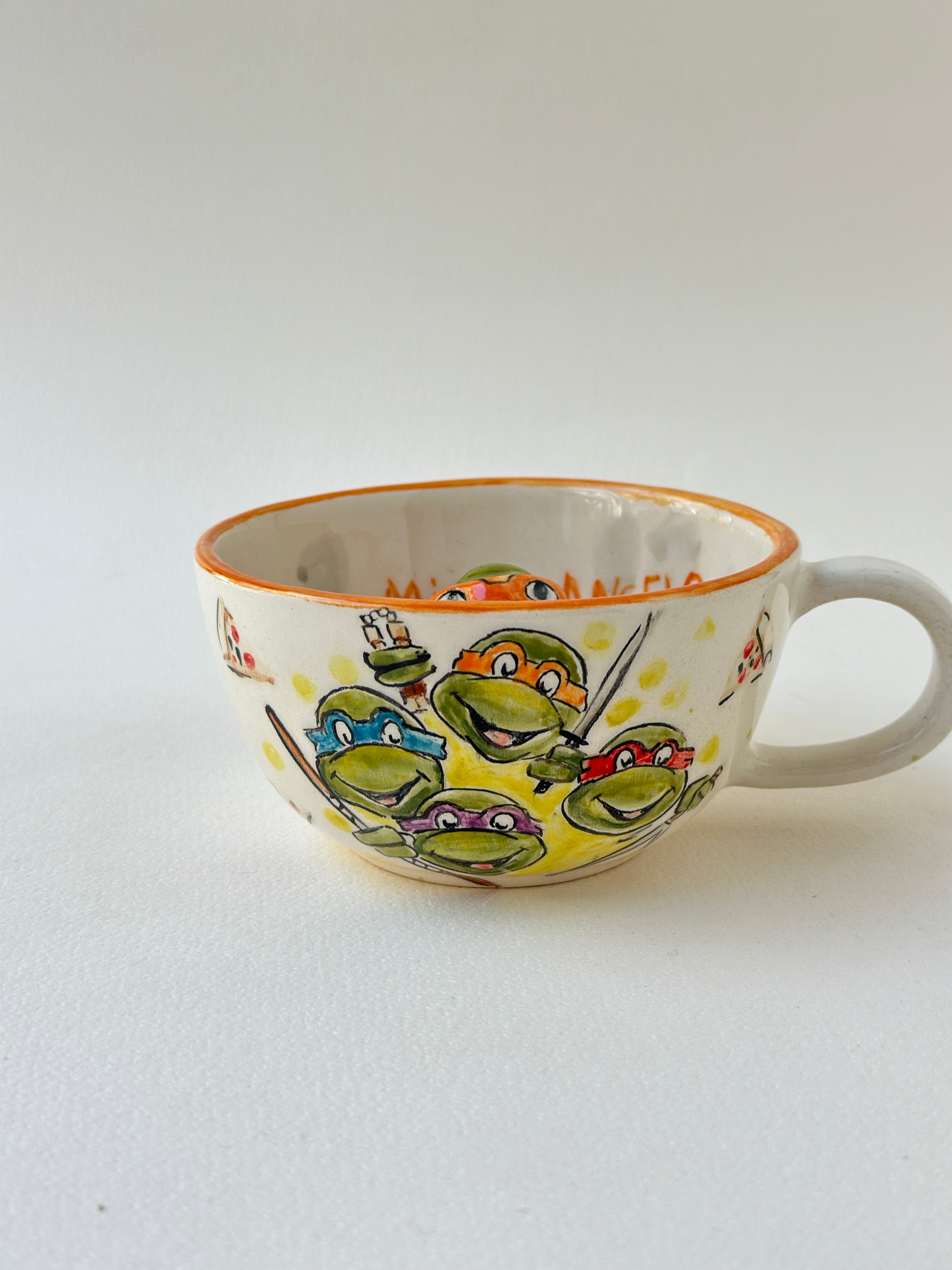 Warrior Turtle handmade mug