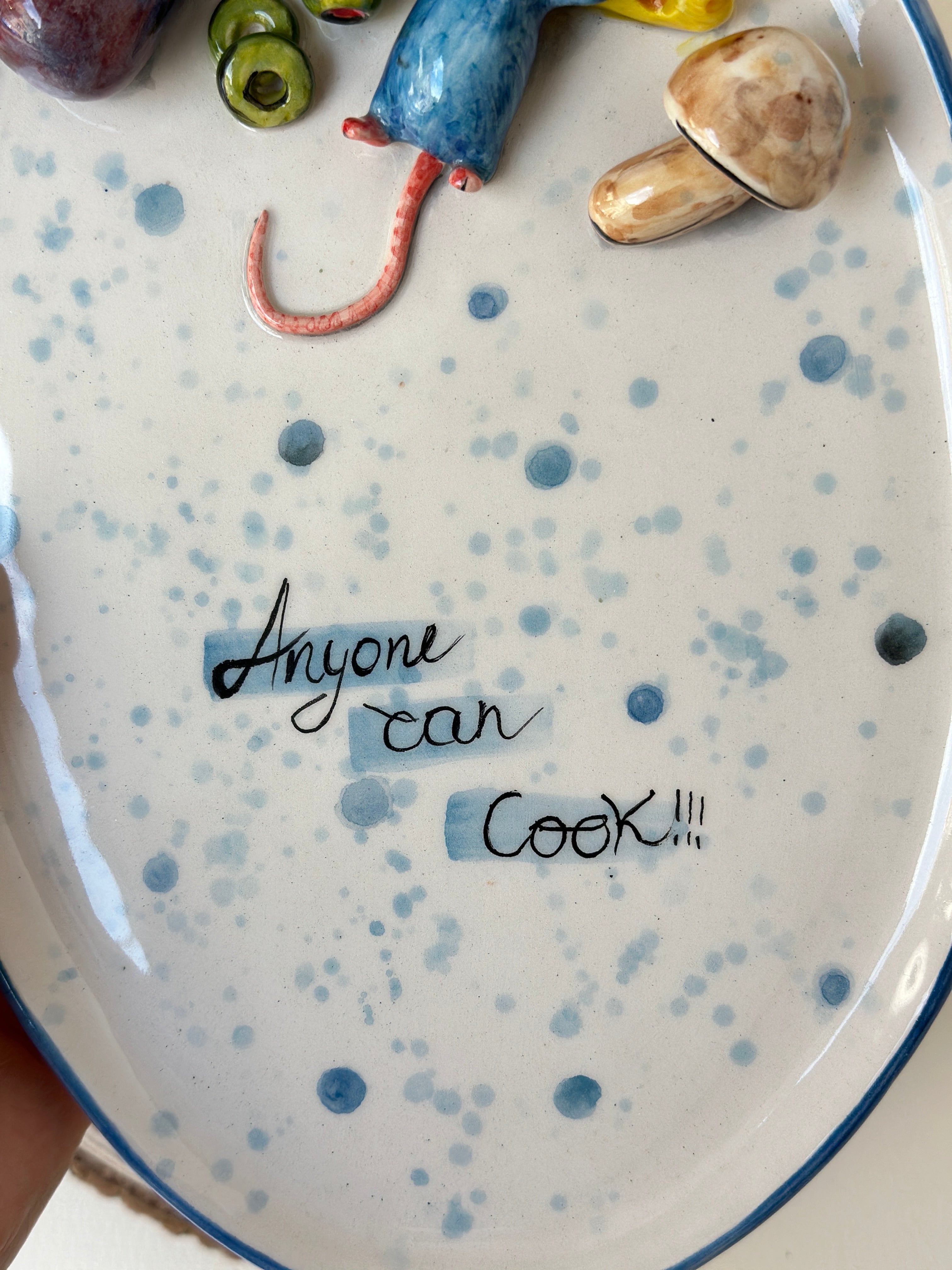 Ratatouille “Remy” handmade plate