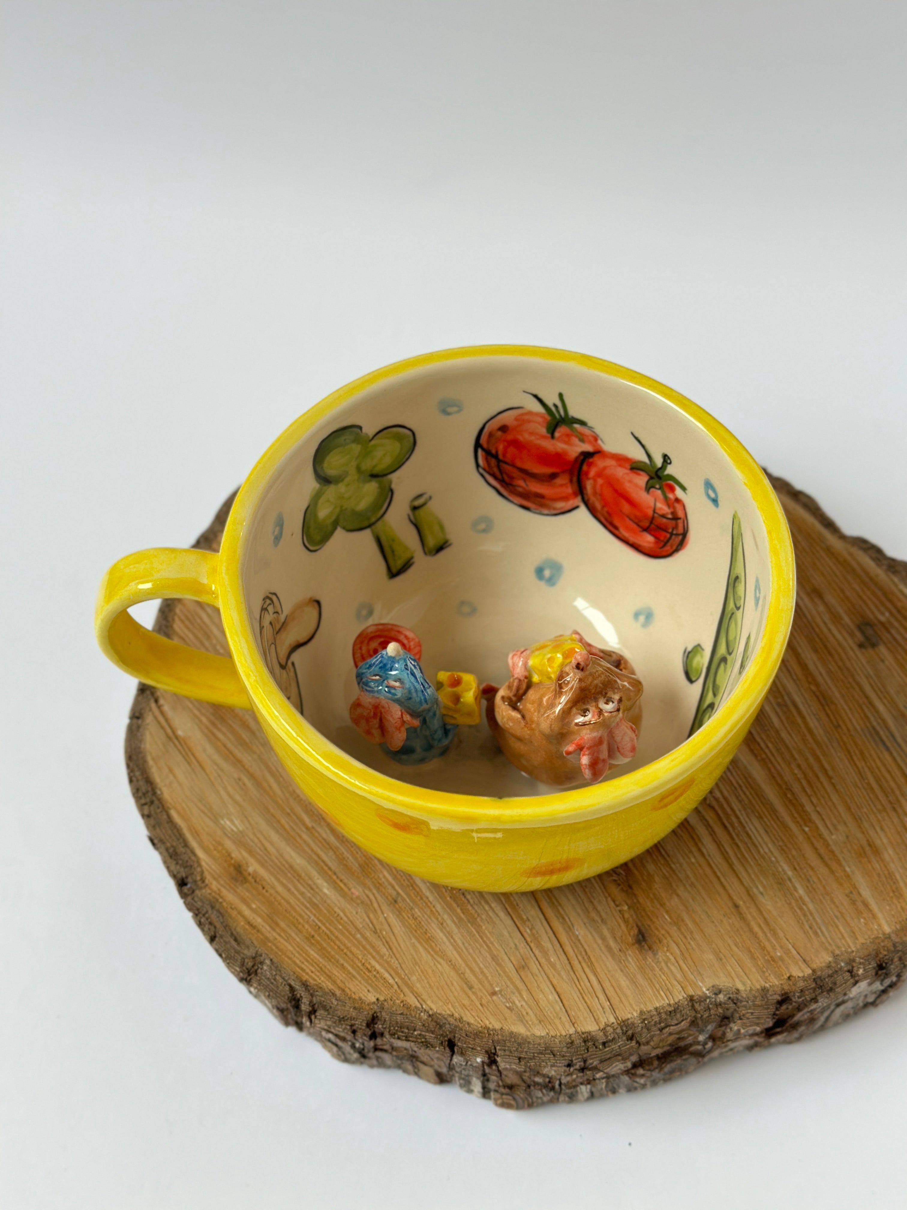 Ratatouille Emily and Remy handmade mug