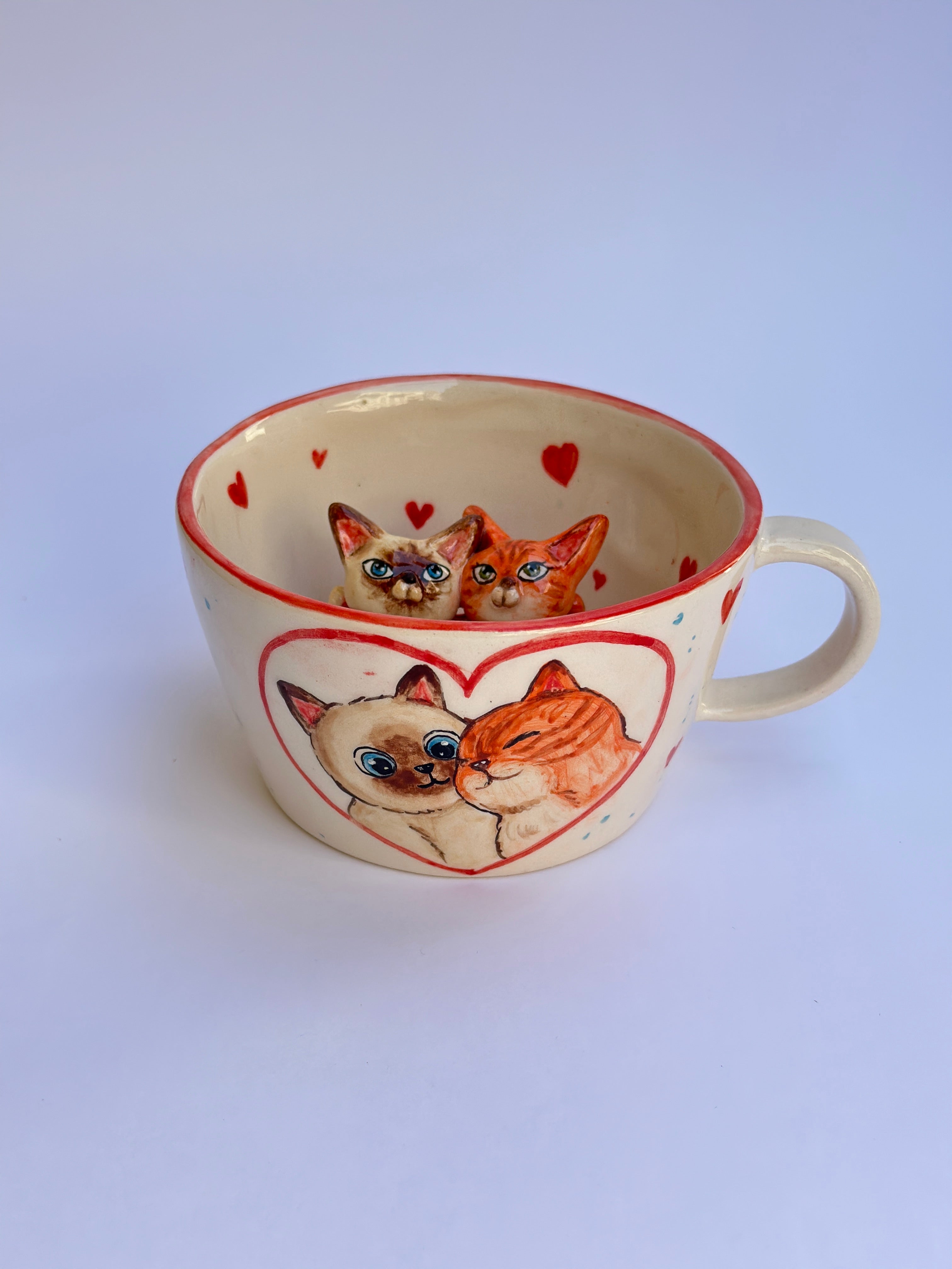 Lovely Cats handmade mug
