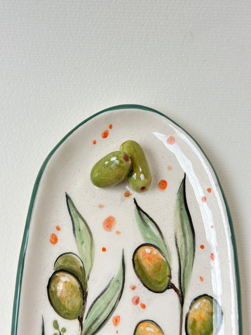 Olive handmade plate