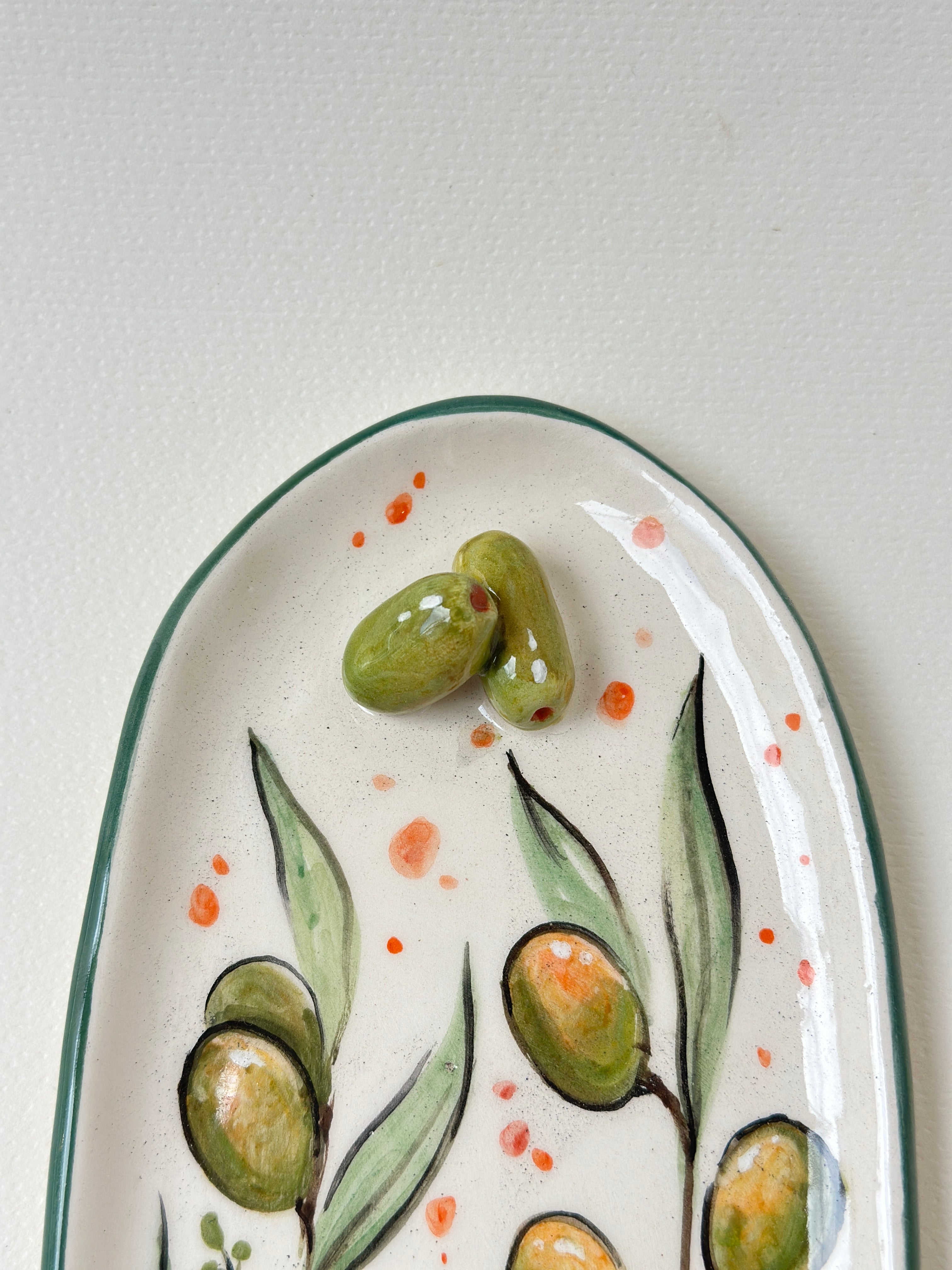 Olive handmade plate