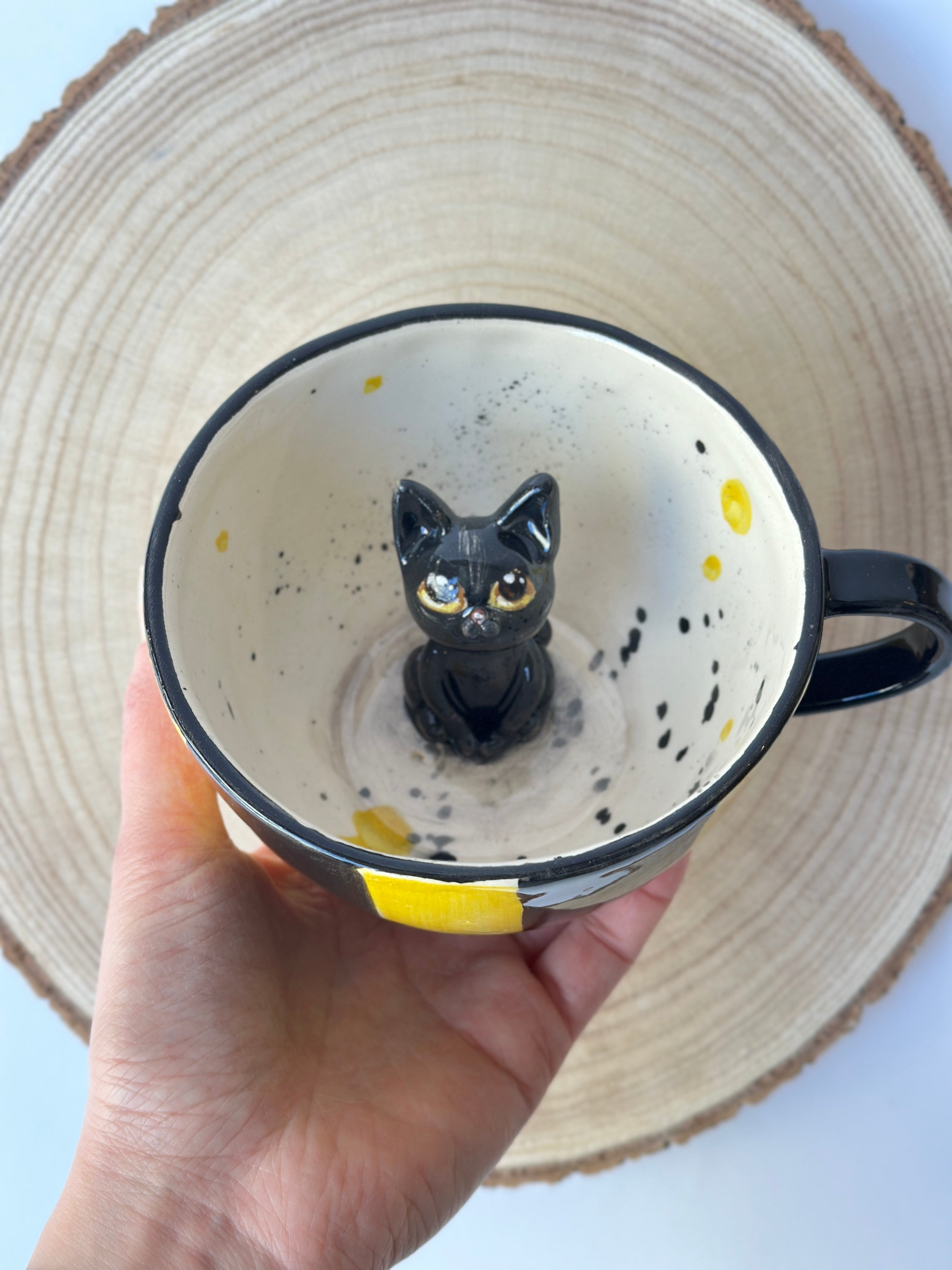 Cat handmade mug
