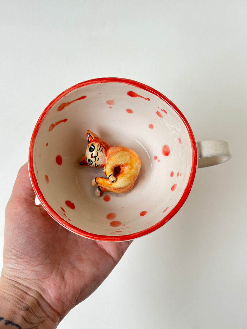 Cat handmade mug