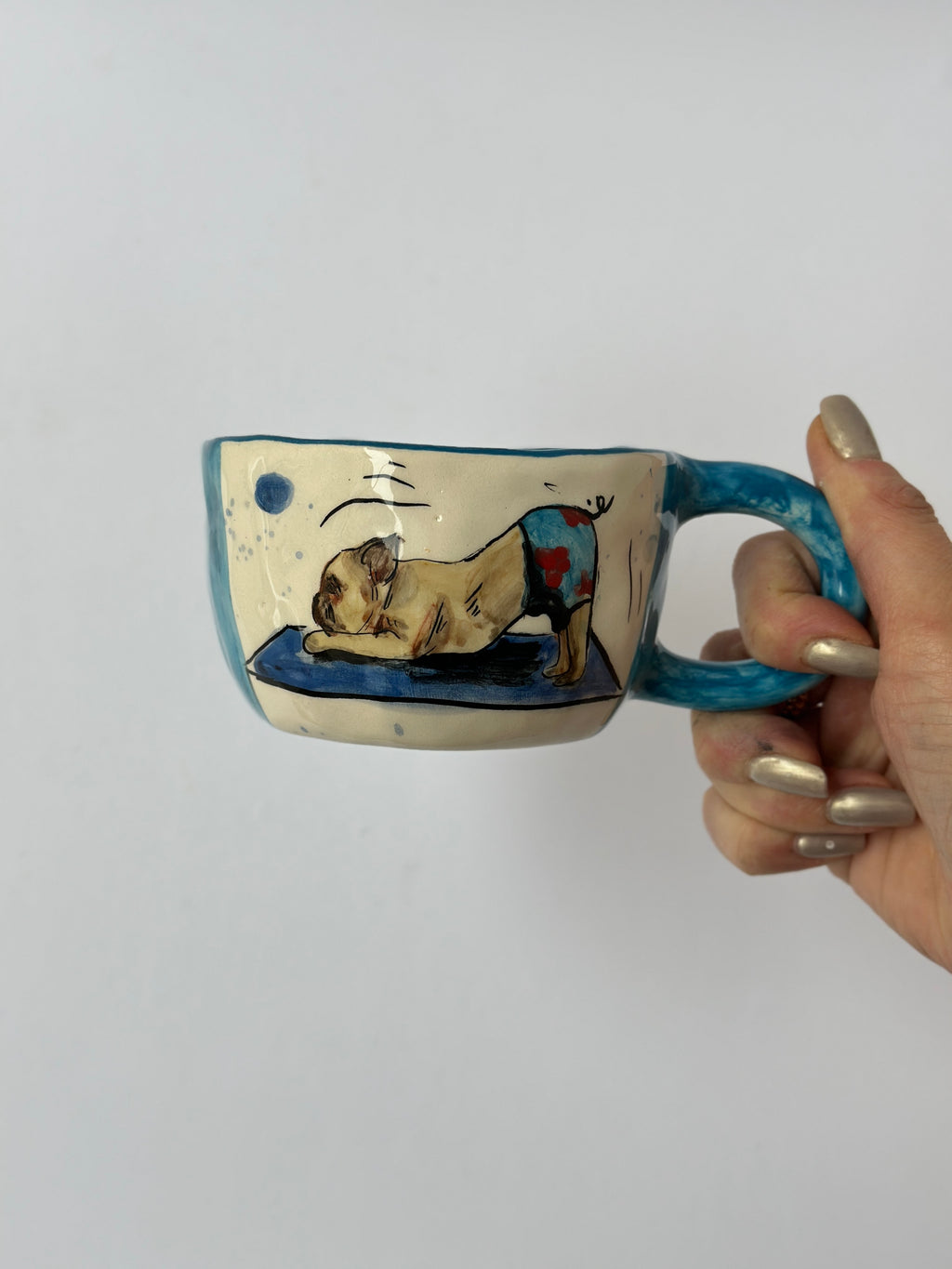 Dog (Pilates practitioner ) handmade mug🙂
