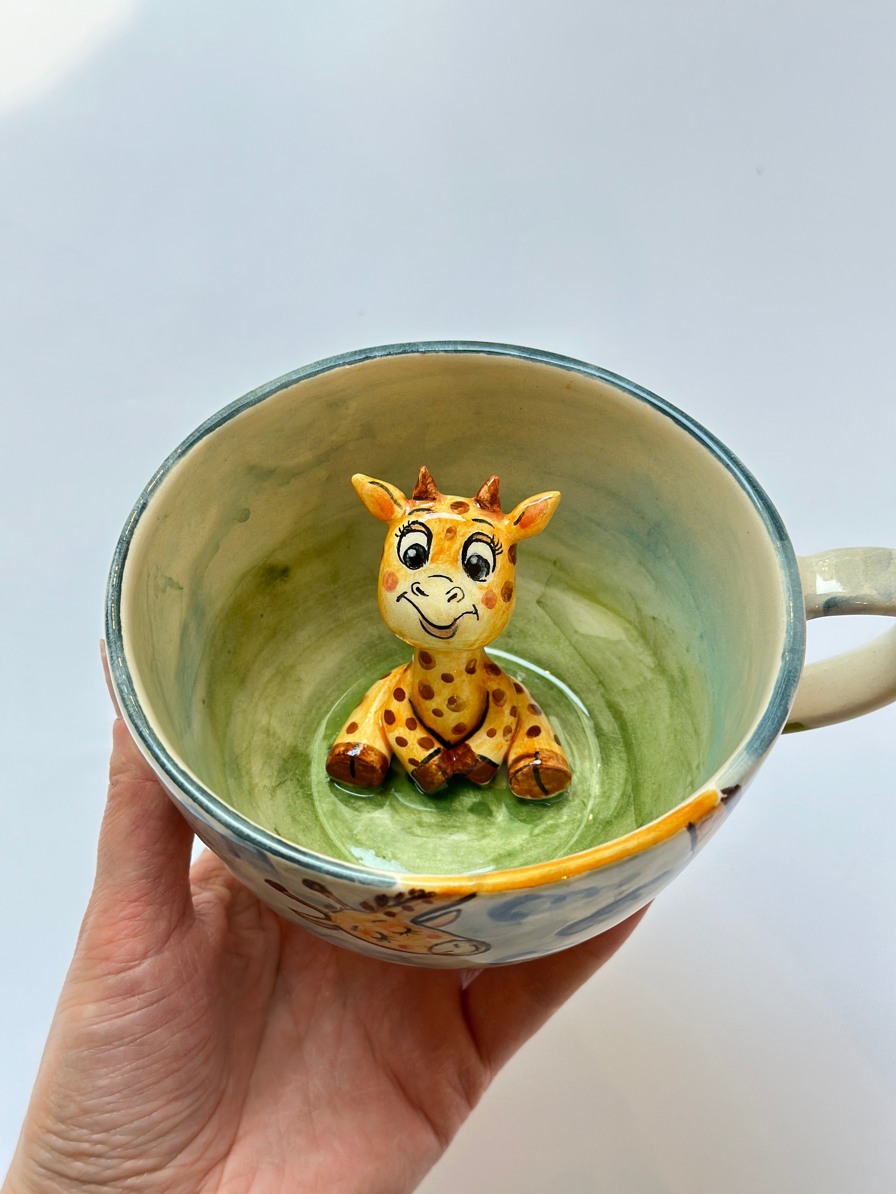 Giraffe handmade mug