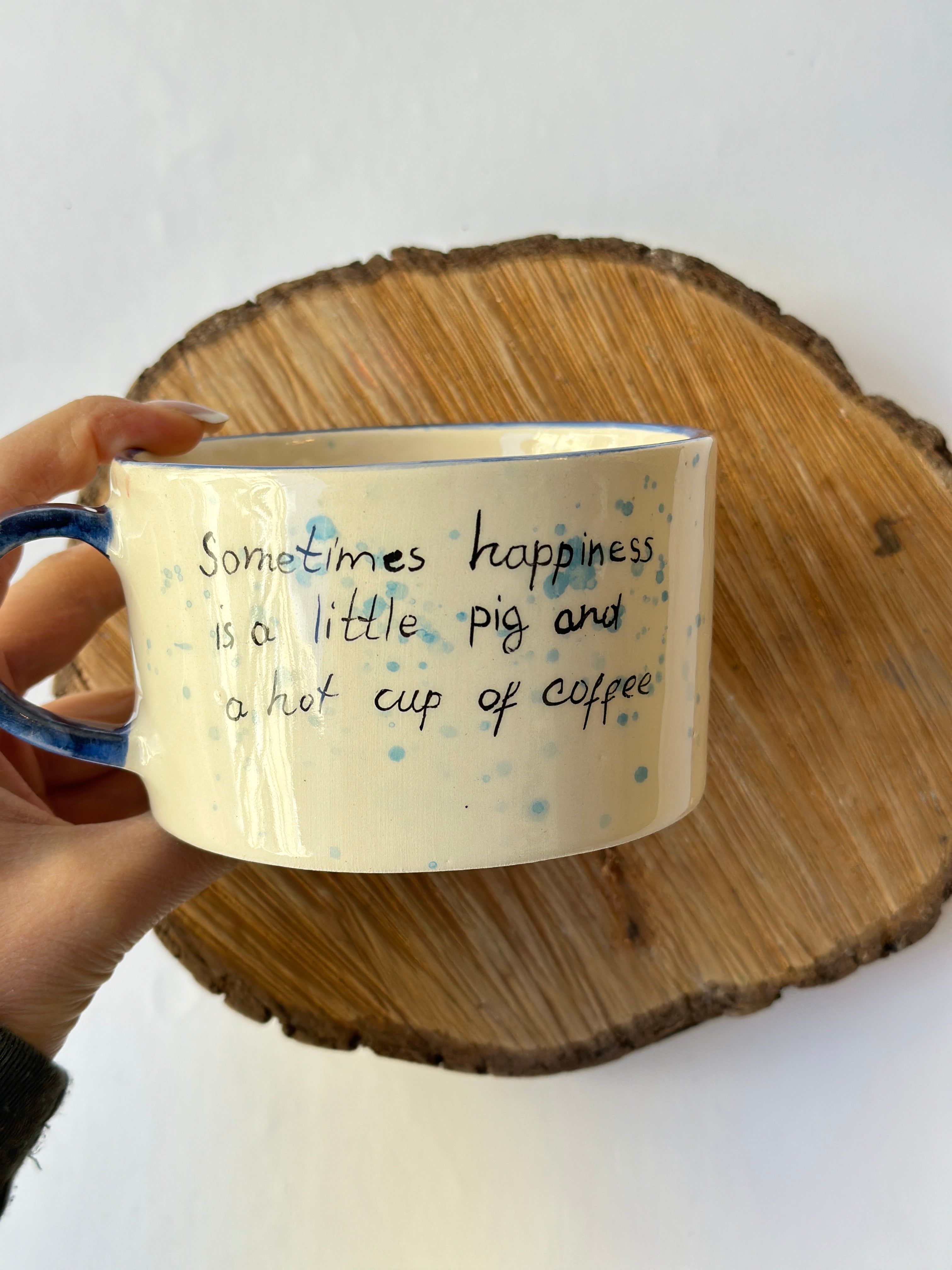 Pig handmade mug