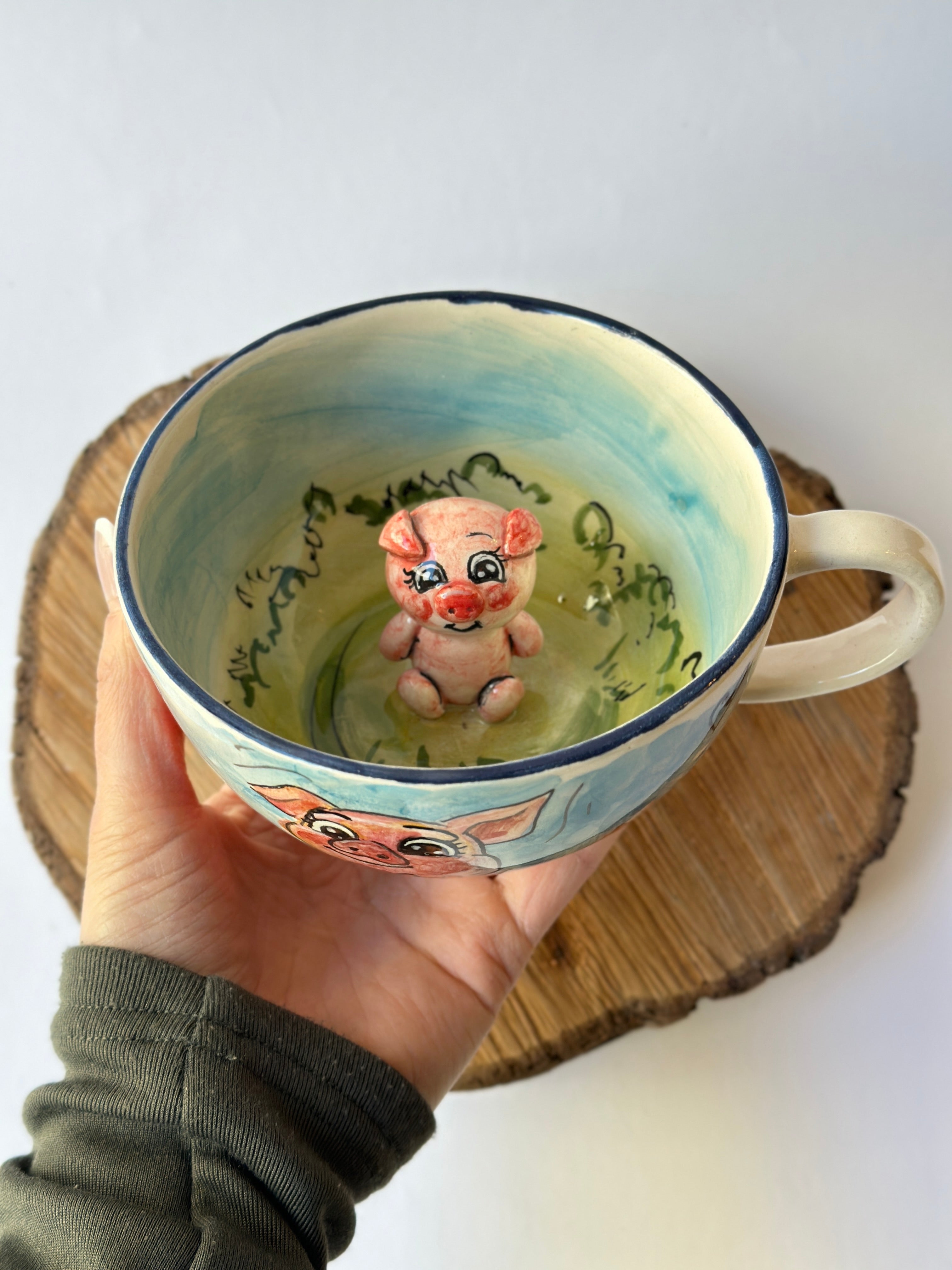 Pig handmade mug
