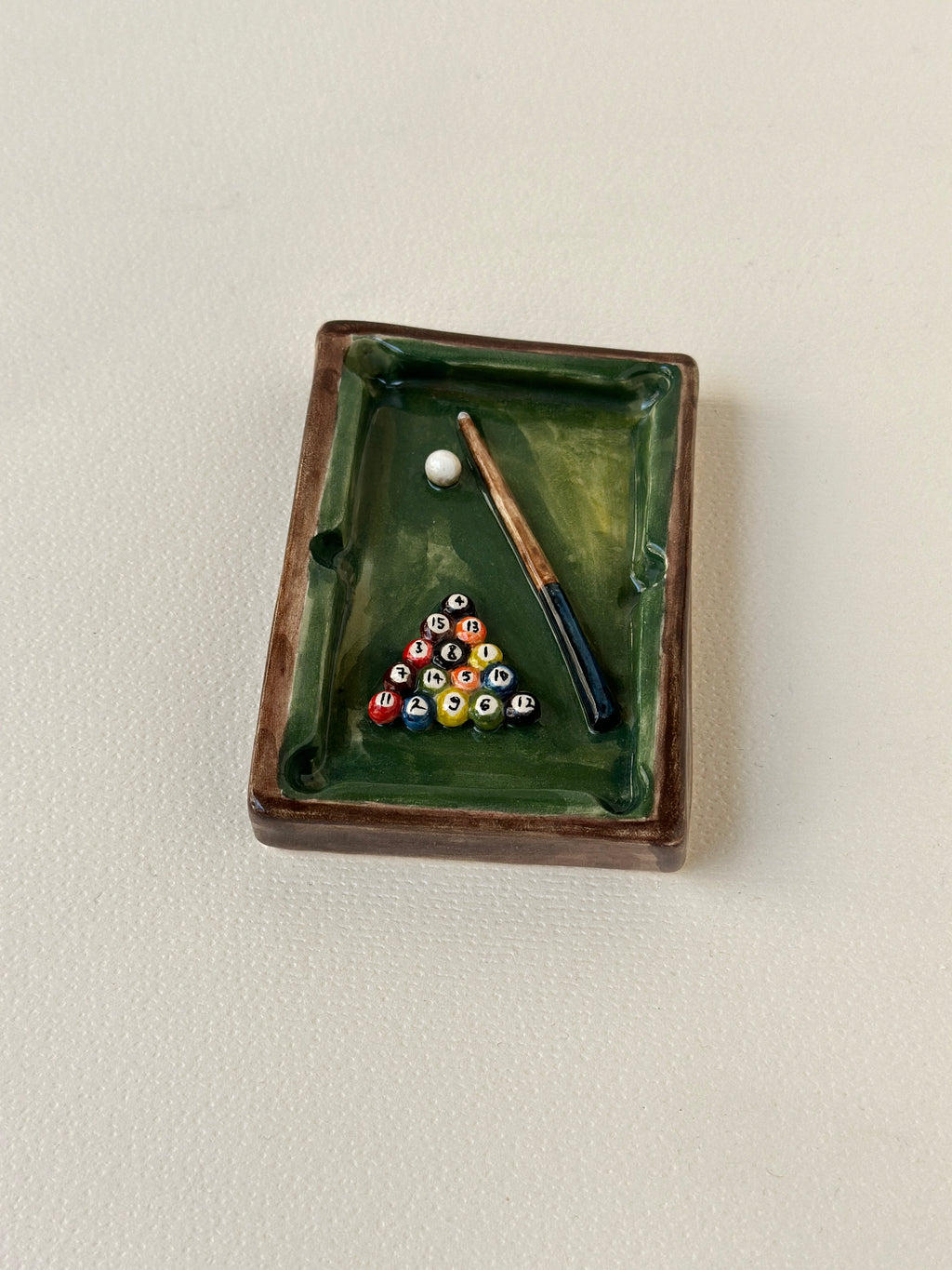 Billiards handmade ashtray