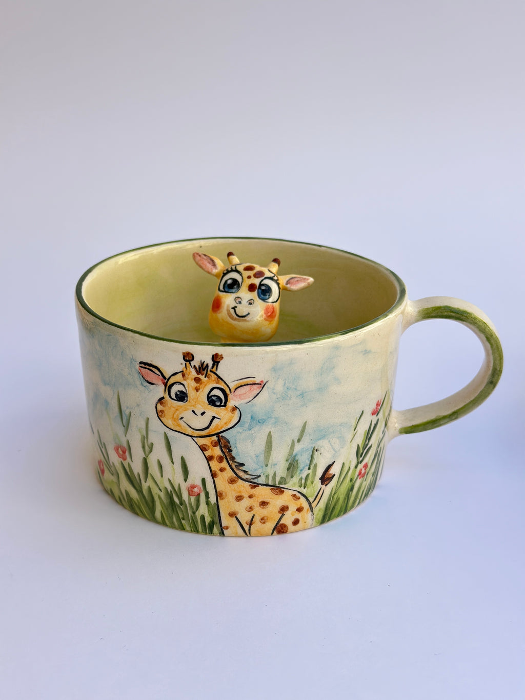 Giraffe handmade mug