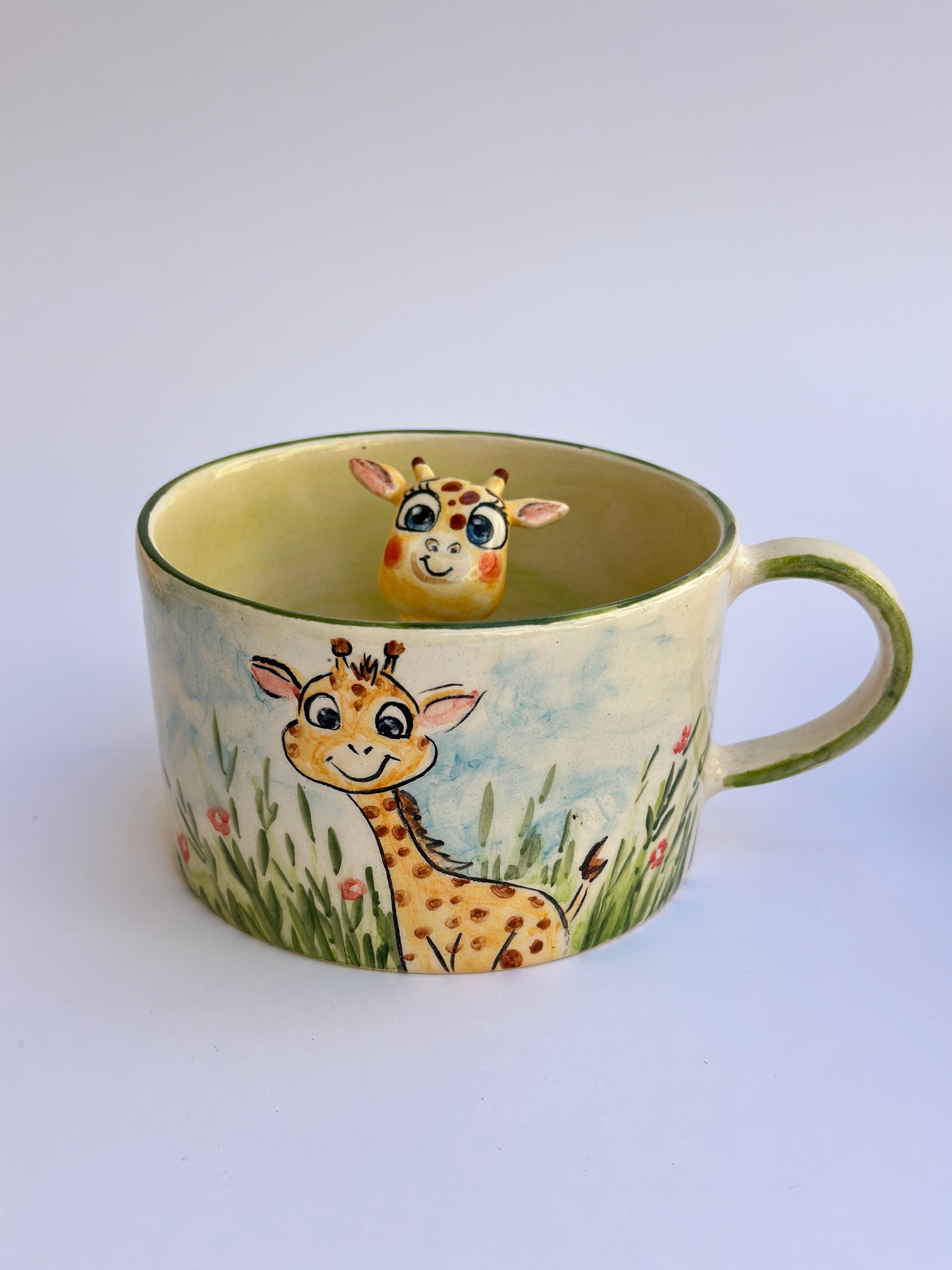 Giraffe handmade mug