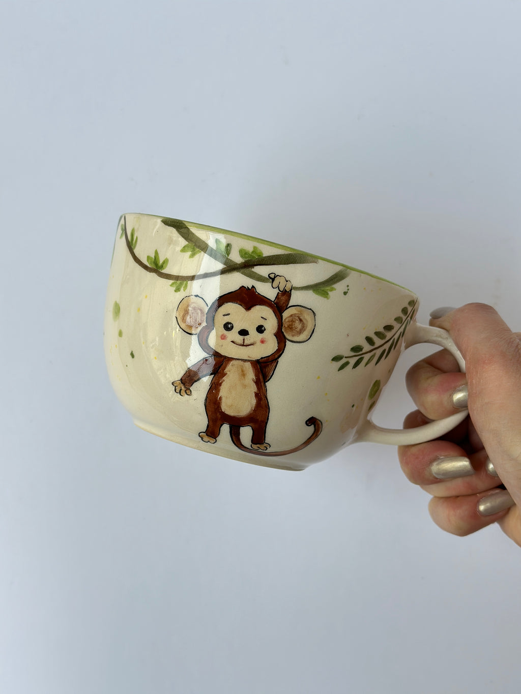 Monkey handmade mug