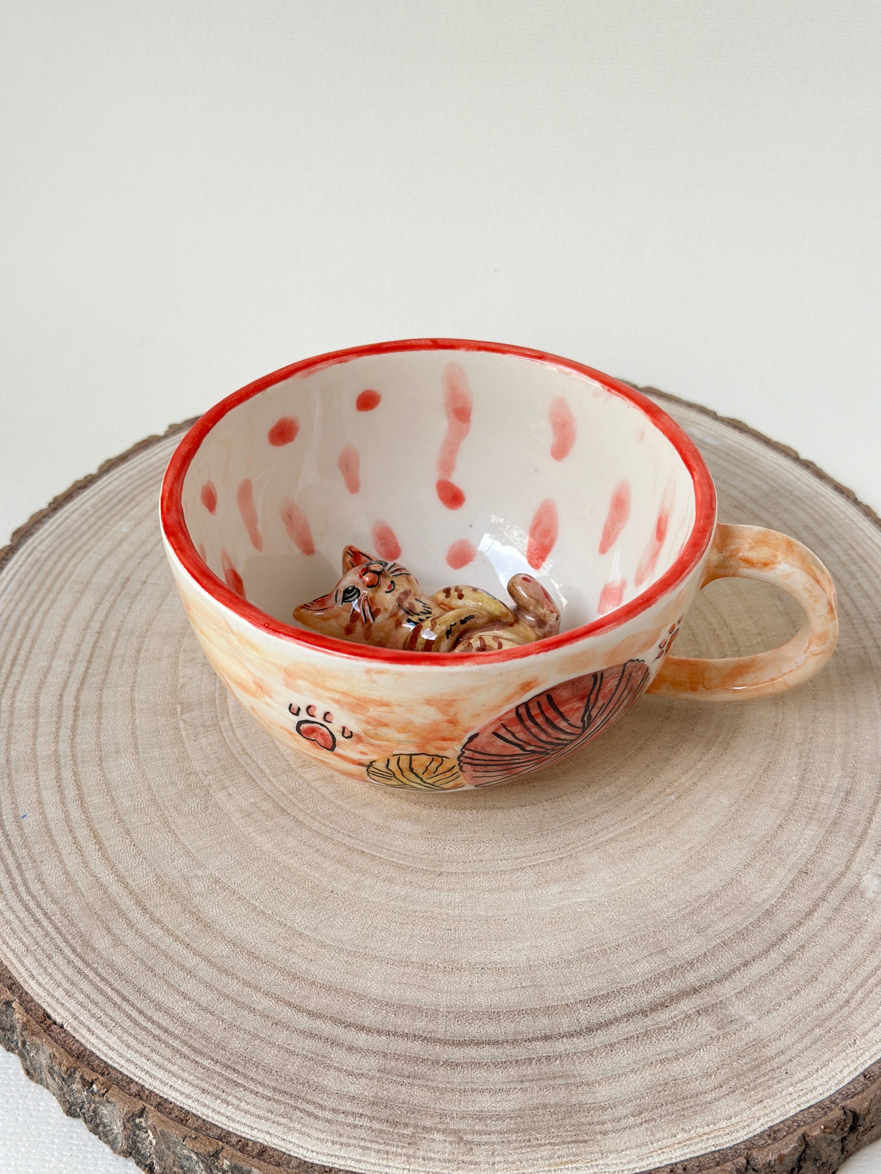 Cat handmade mug