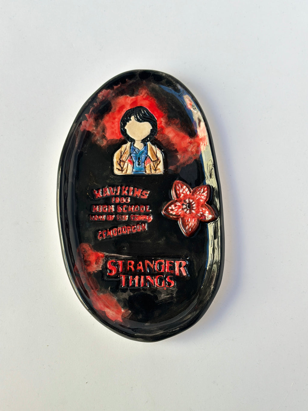 Stranger things “Mike” handmade plate
