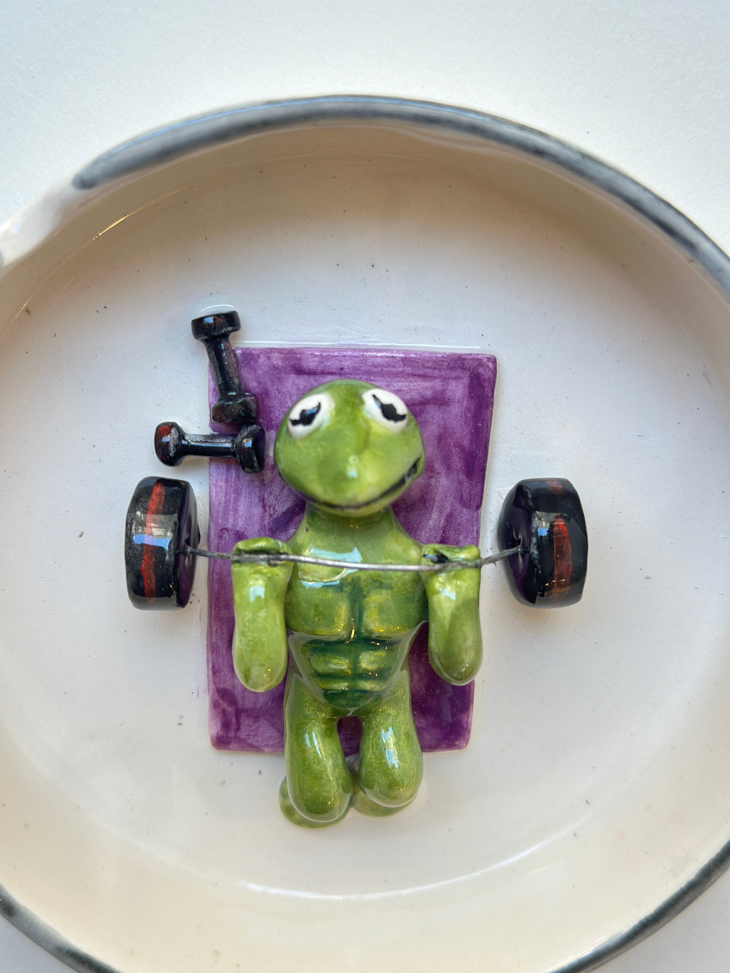 Kermit ashtray handmade
