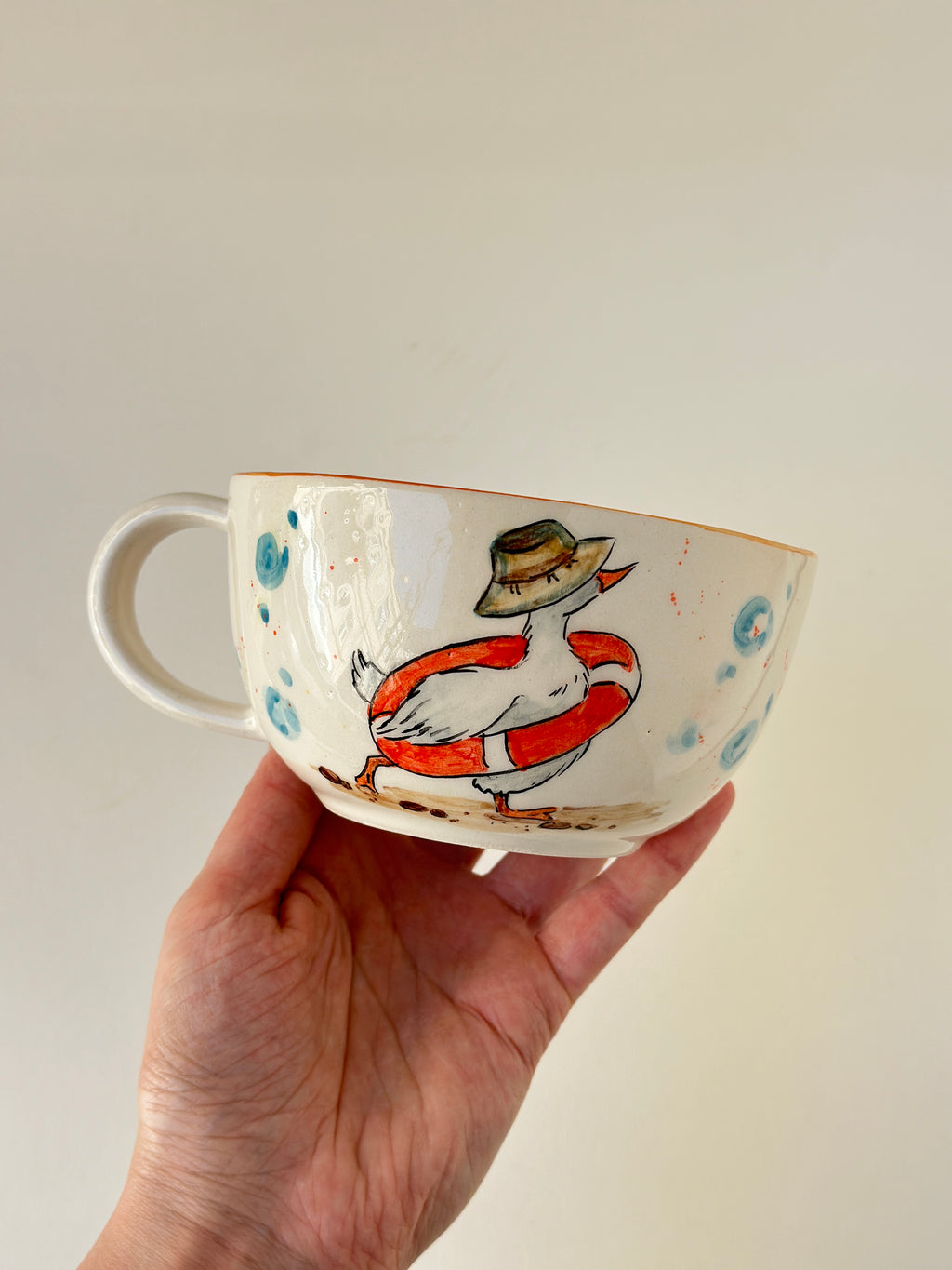Duck handmade mug