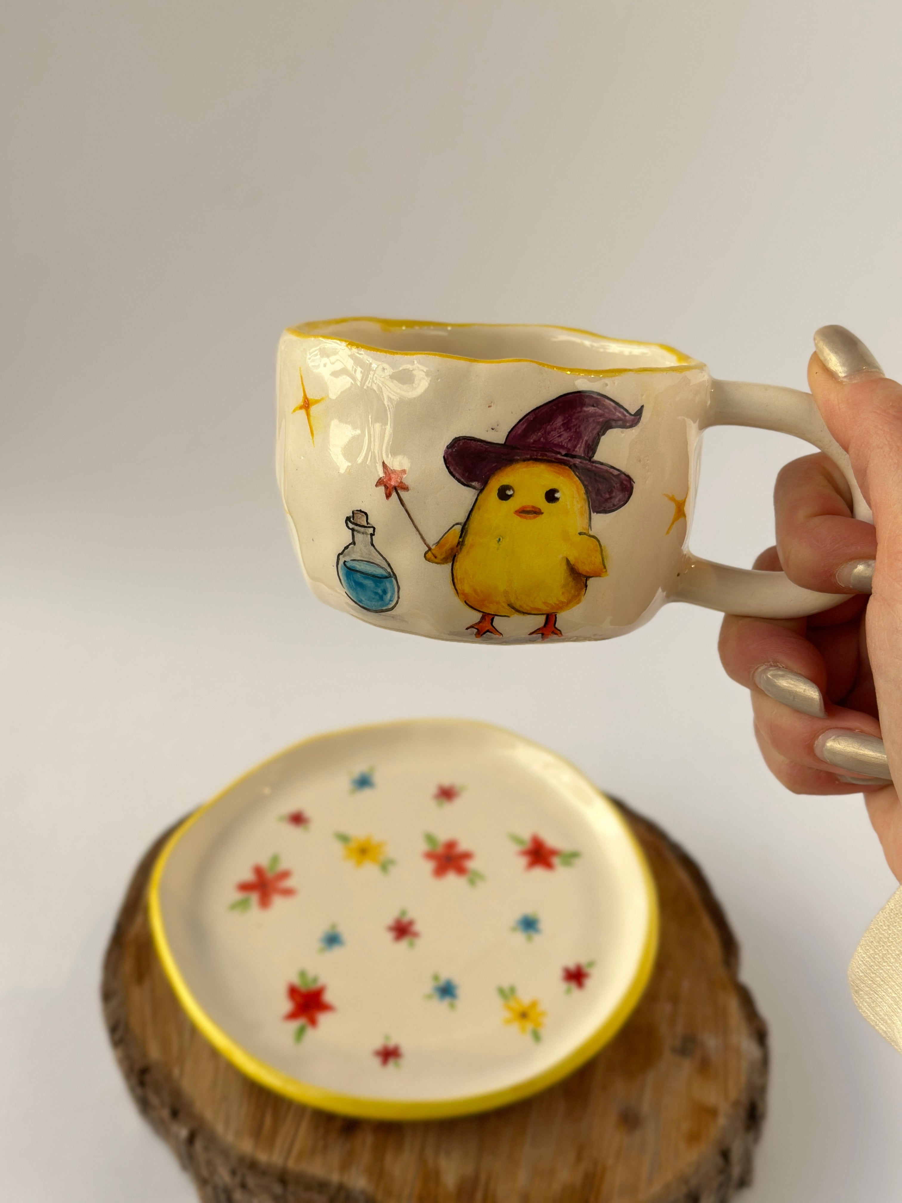 Chick 🐥 handmade mug and plate