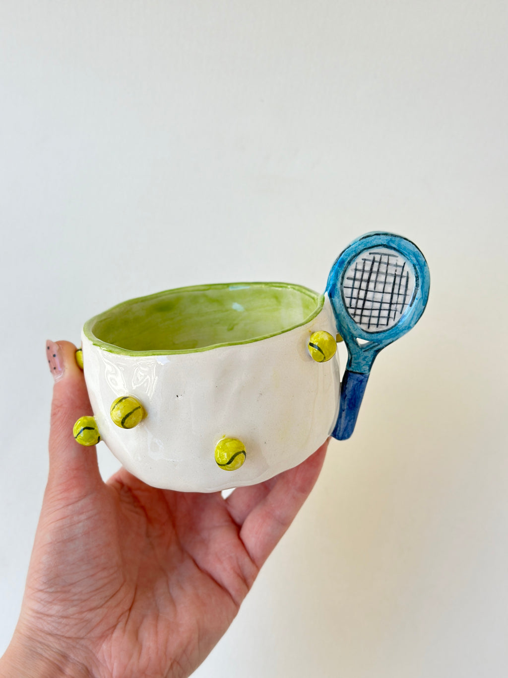 Tennis ball handmade cup