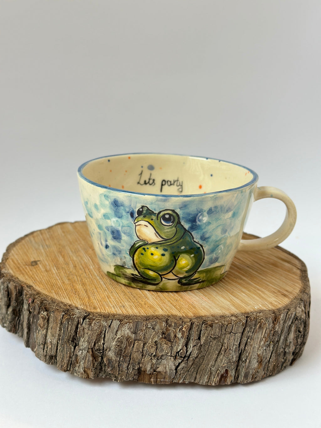 Frog handmade mug