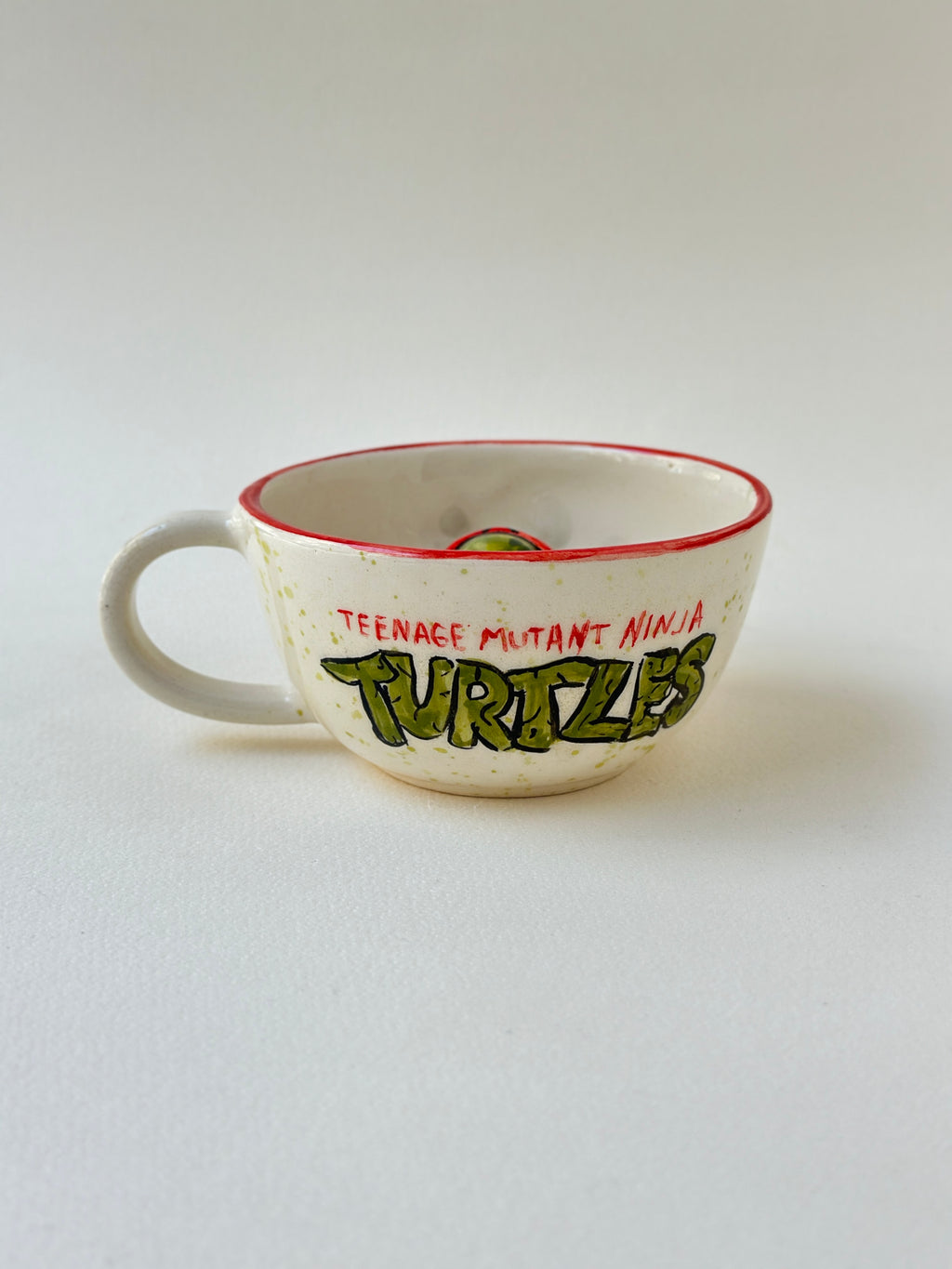 Warrior Turtle handmade mug