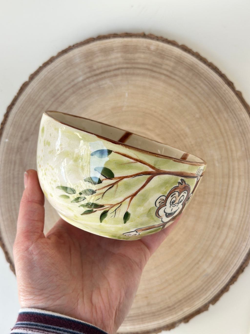 Monkey handmade mug