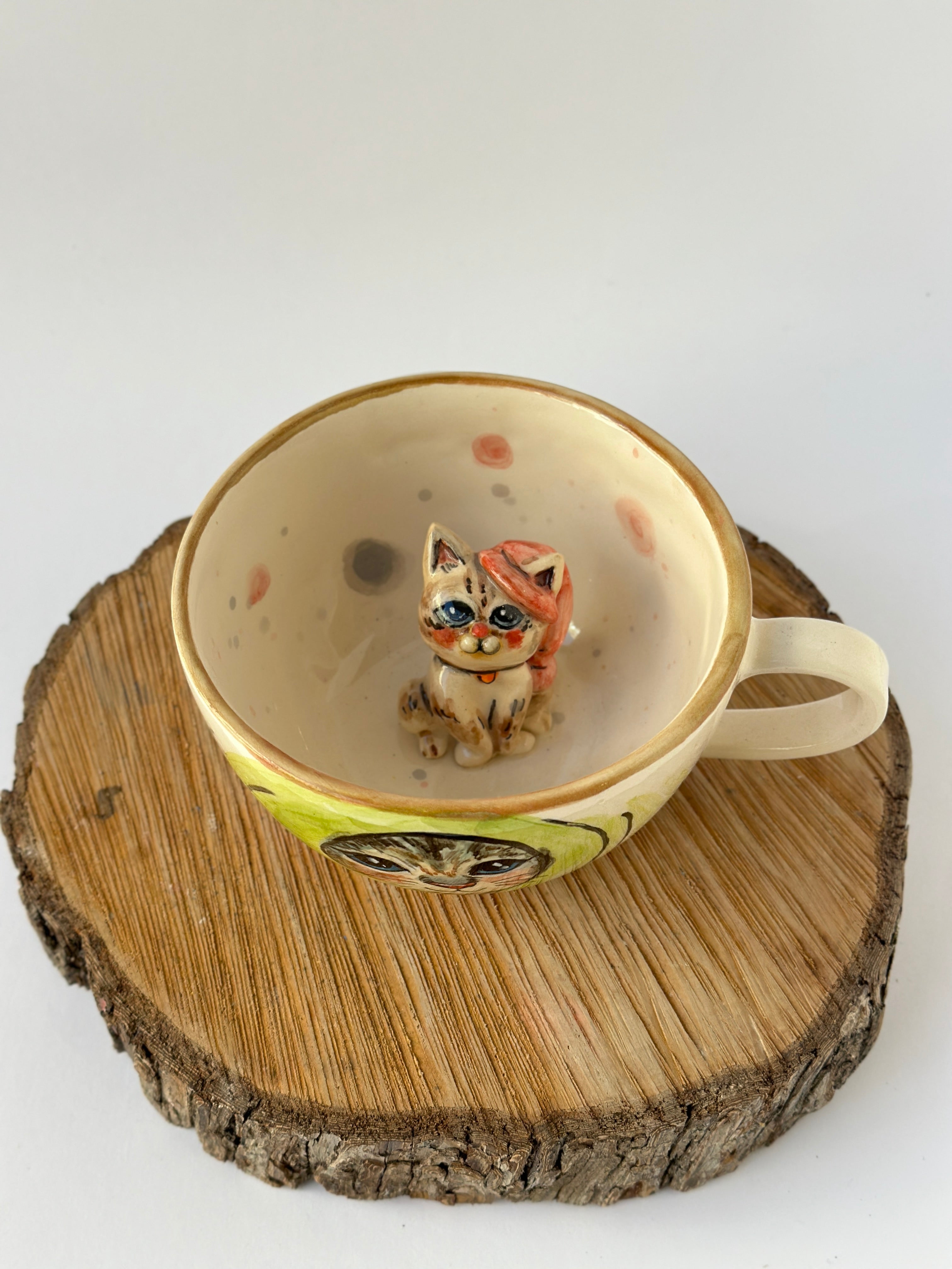Cat handmade mug