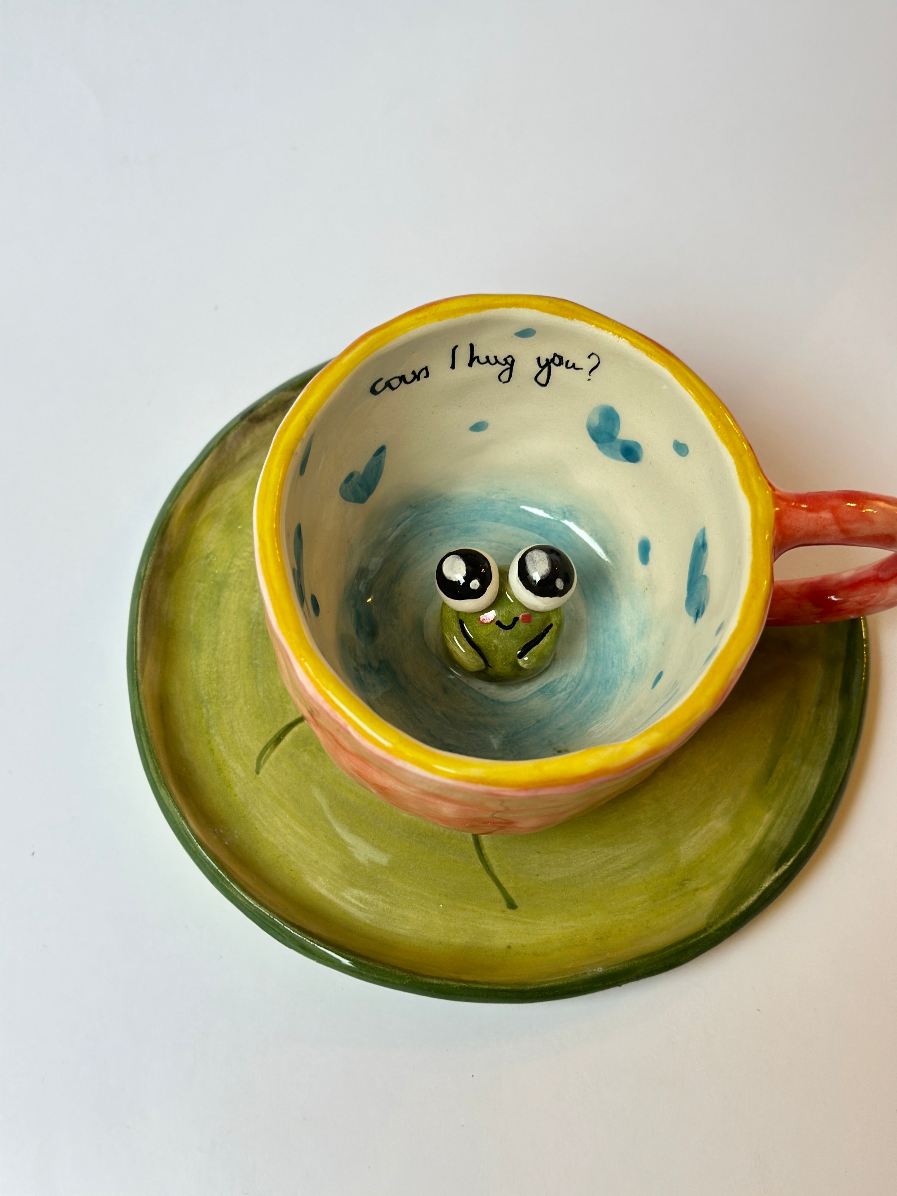 Frog handmade mug