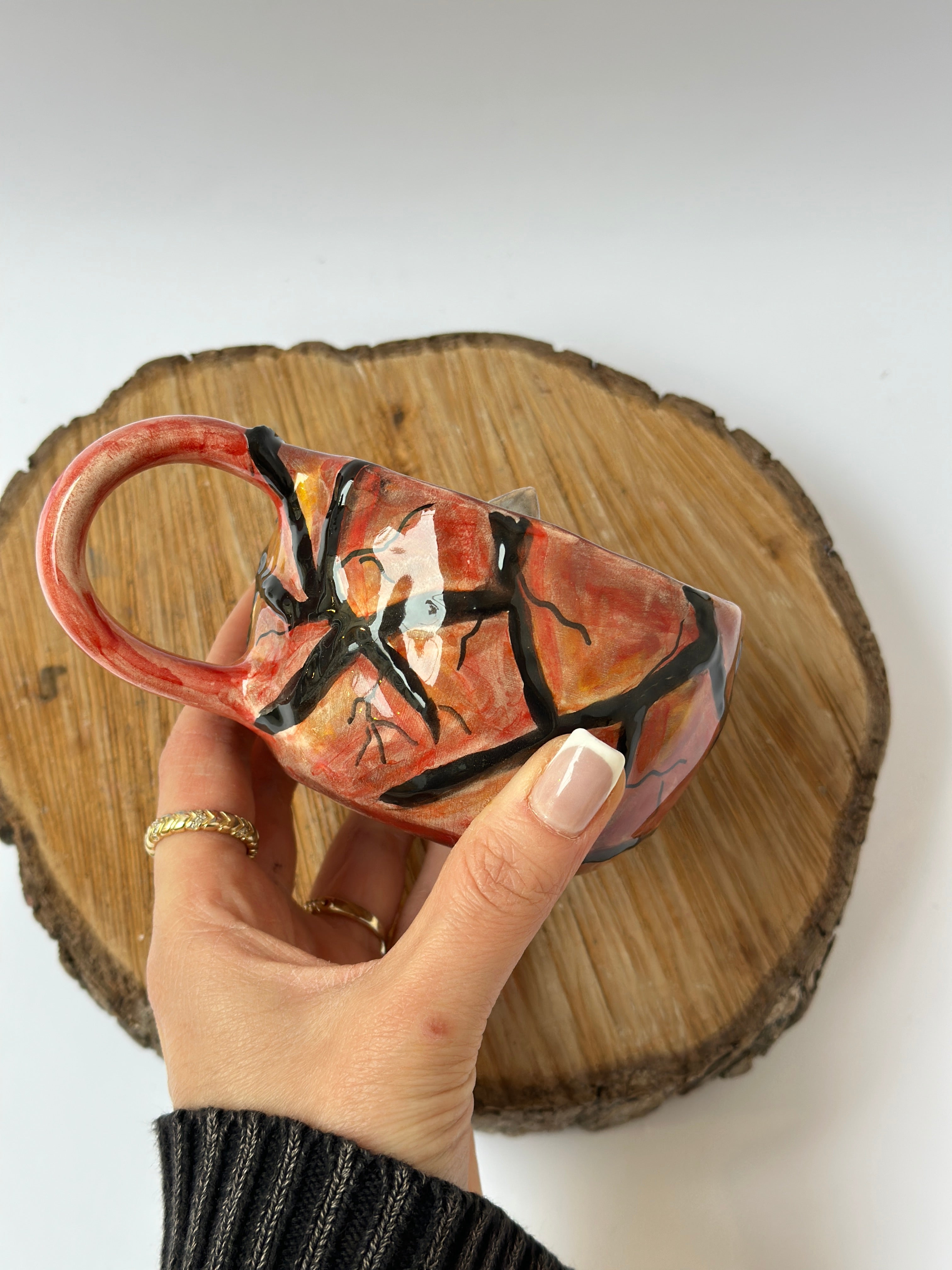 Stranger things Dragon handmade mug