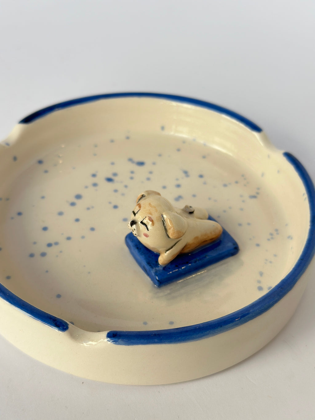 Dog handmade ashtray