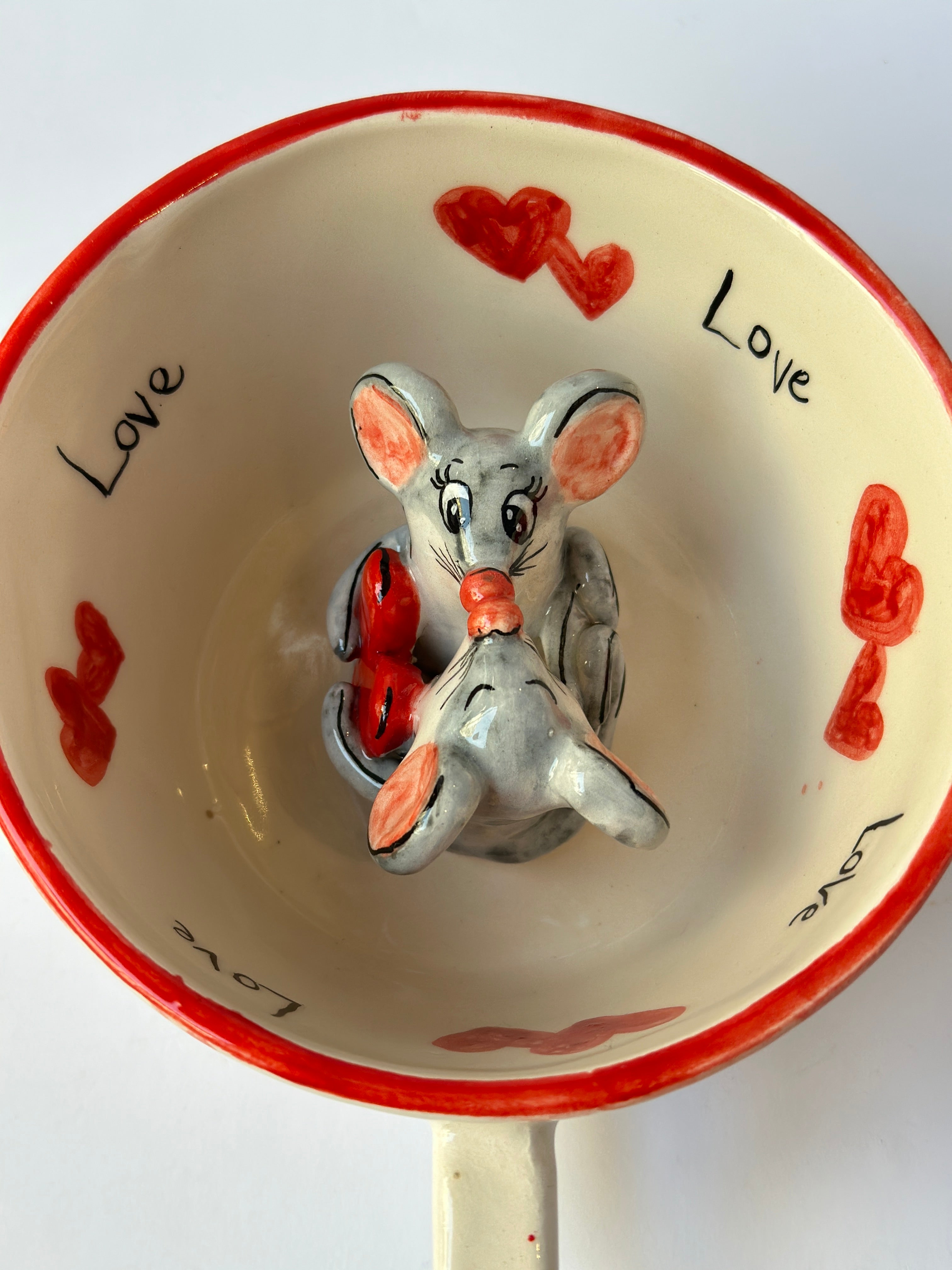 Rats love mug handmade