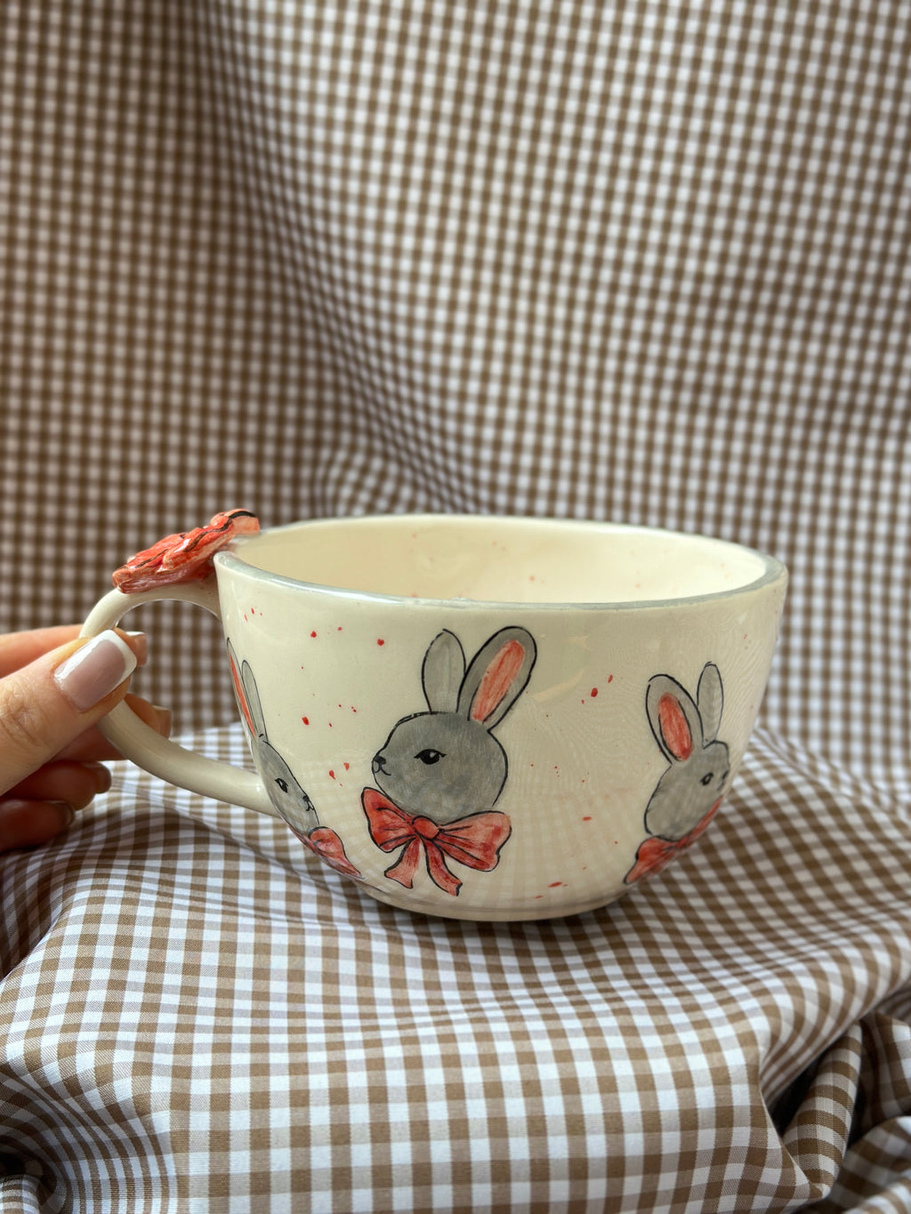 Rabbit handmade mug
