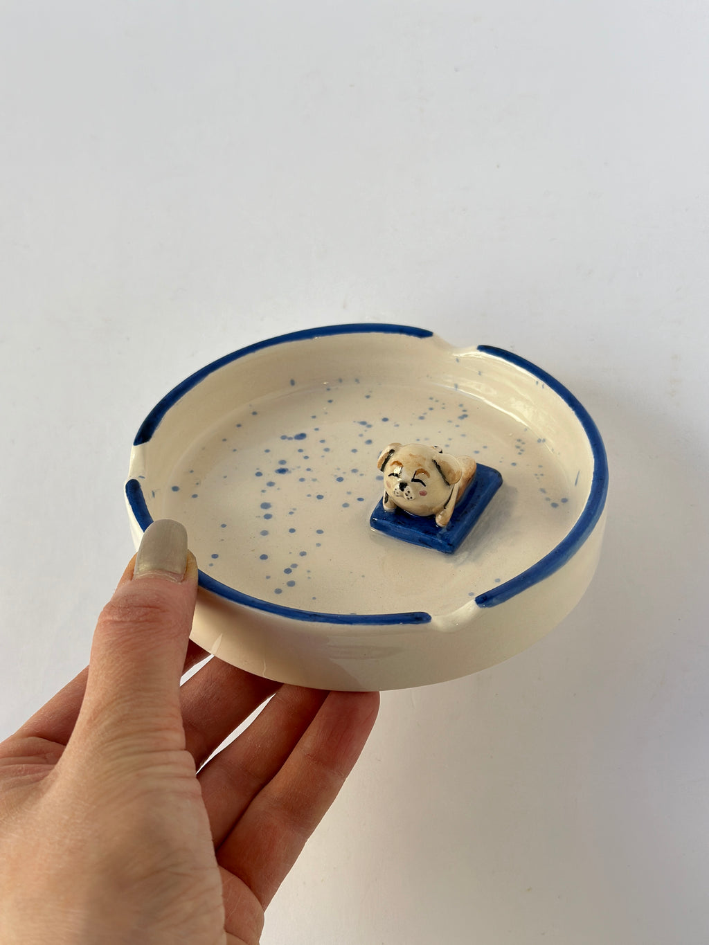 Dog handmade ashtray