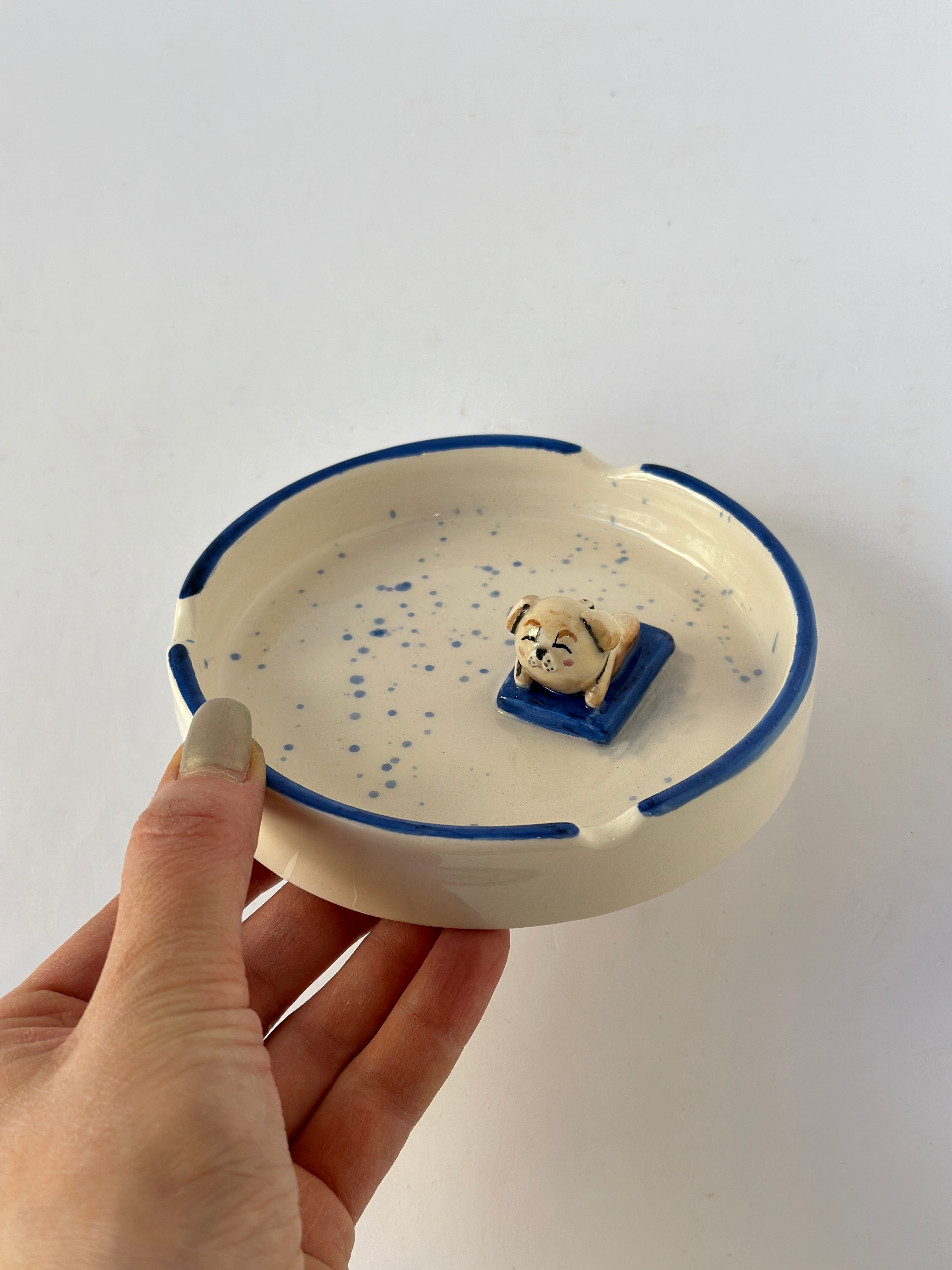 Dog handmade ashtray