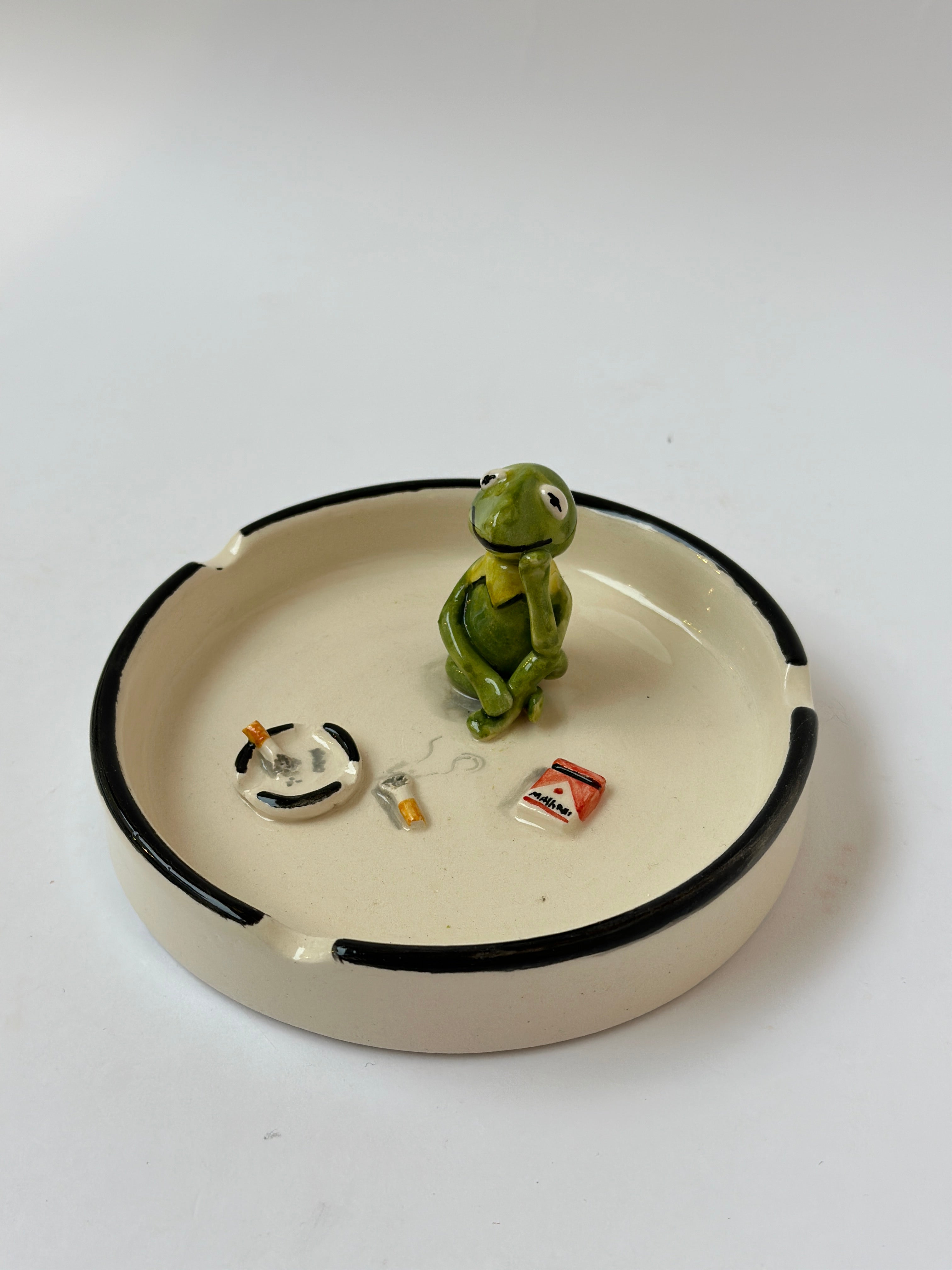 Kermit handmade ashtray