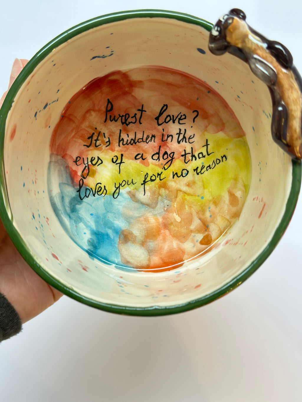 Dachshund handmade bowl