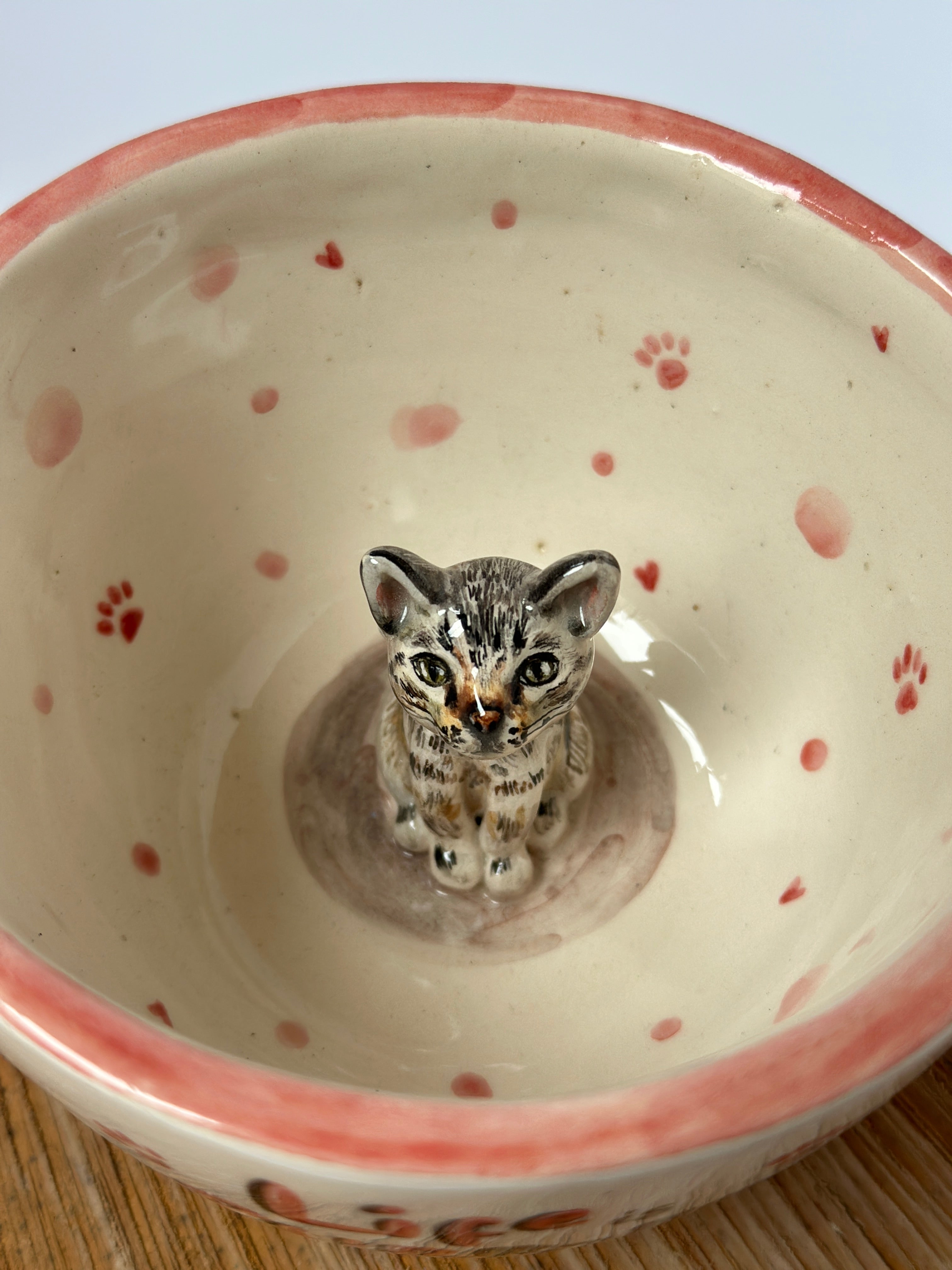 Handmade cat mug