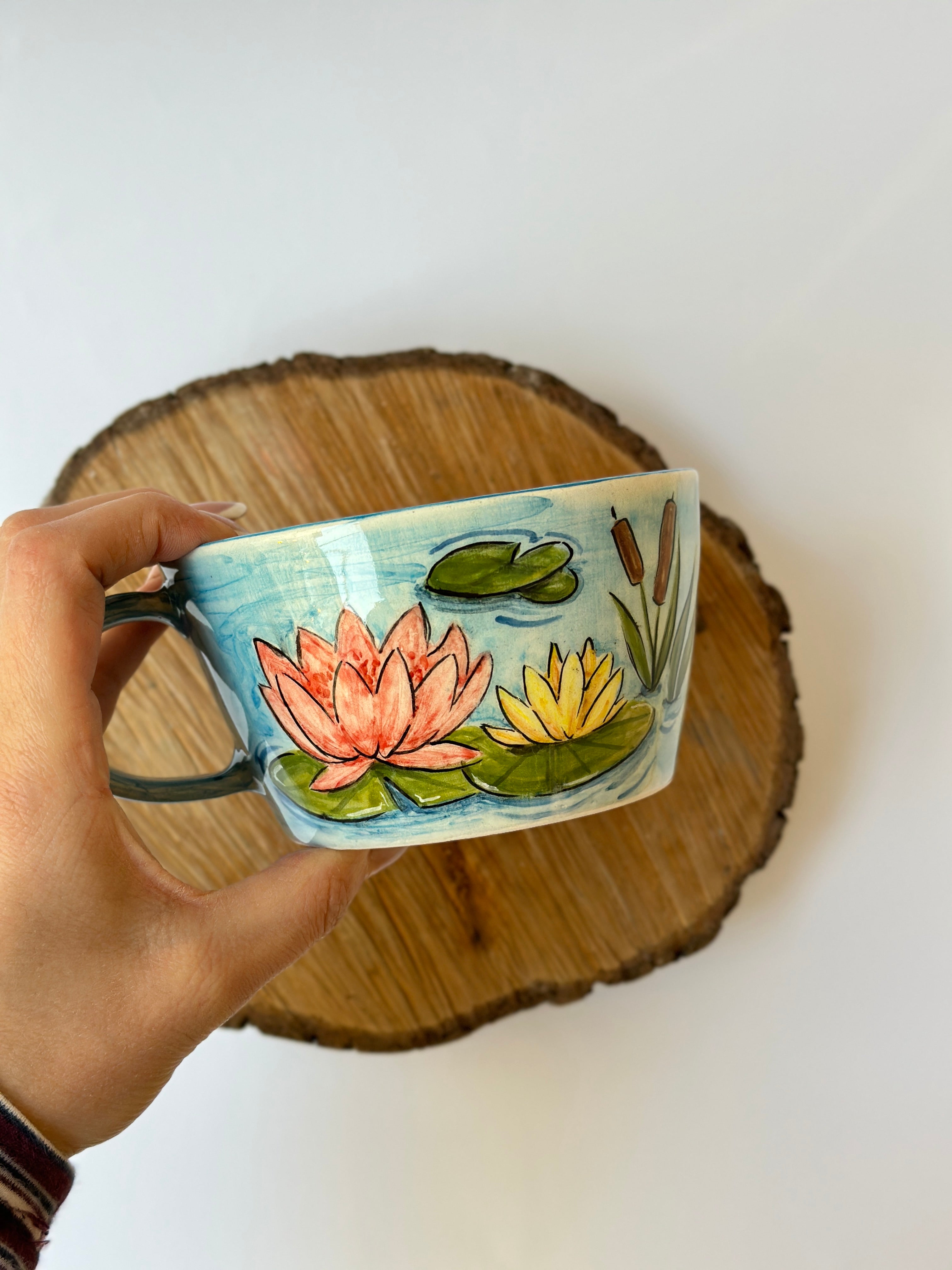 Frog handmade mug