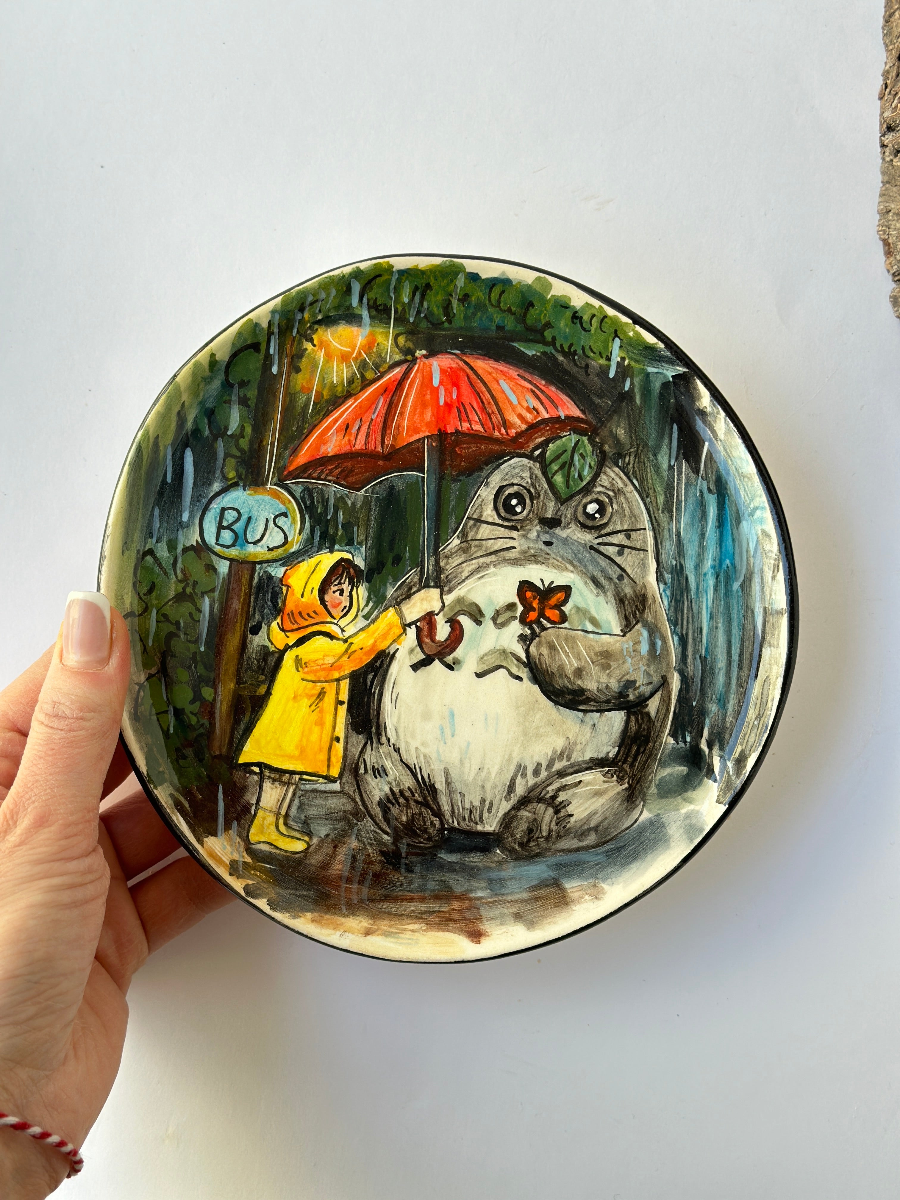 Totoro handmade plate