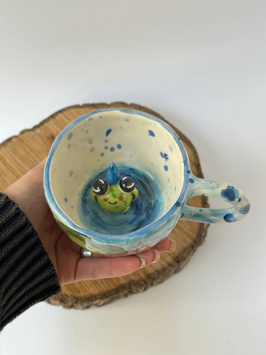 Frog handmade mug