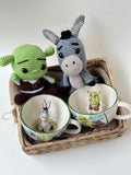 Shrek and Donkey handmade mugs and toys