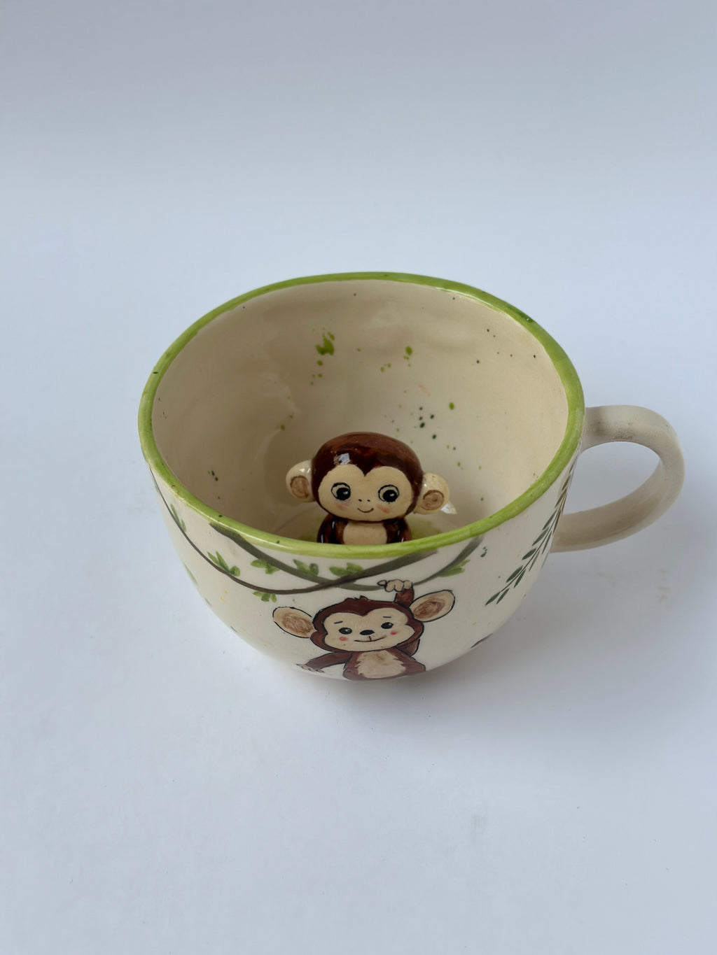 Monkey handmade mug