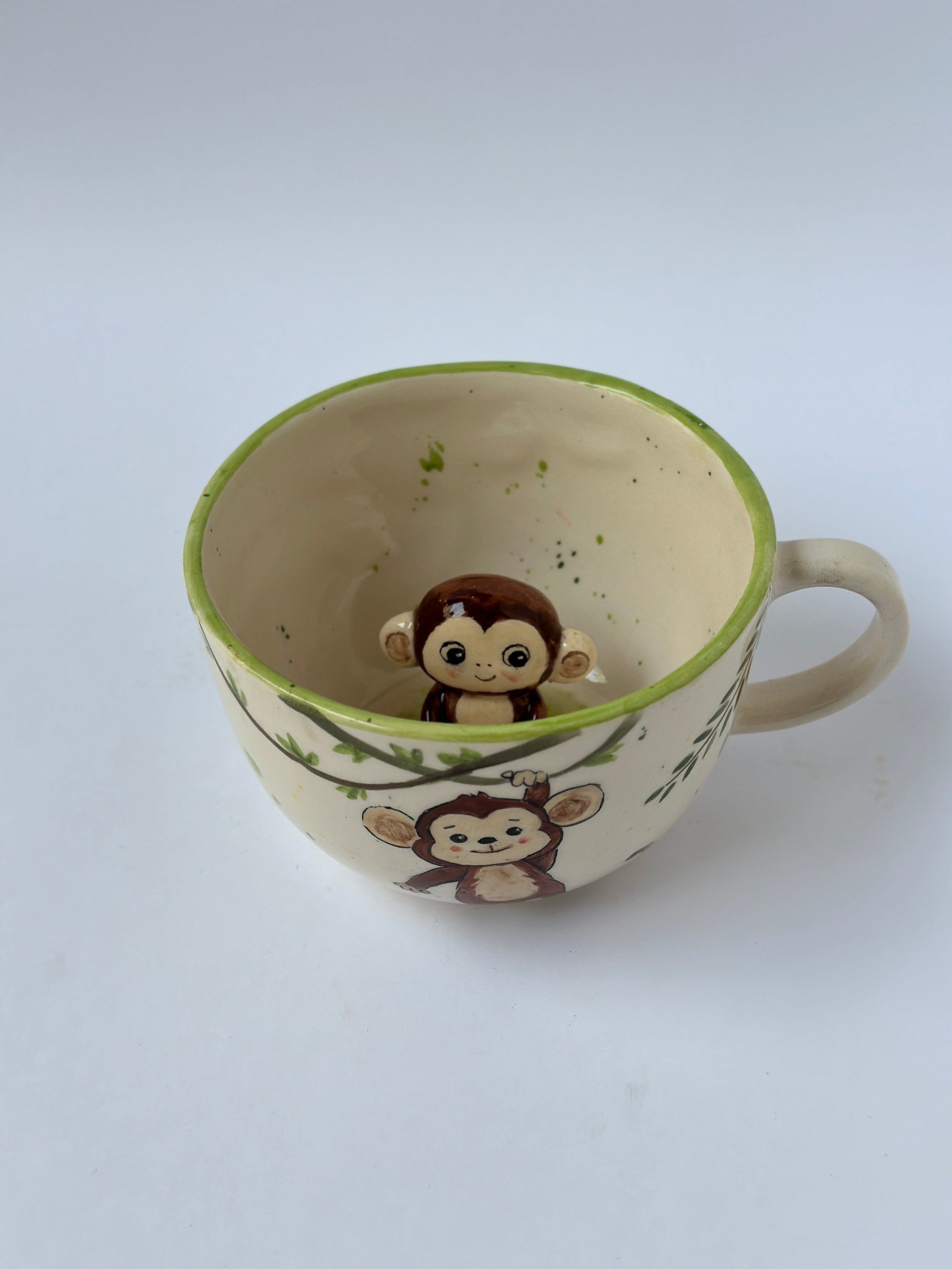 Monkey handmade mug
