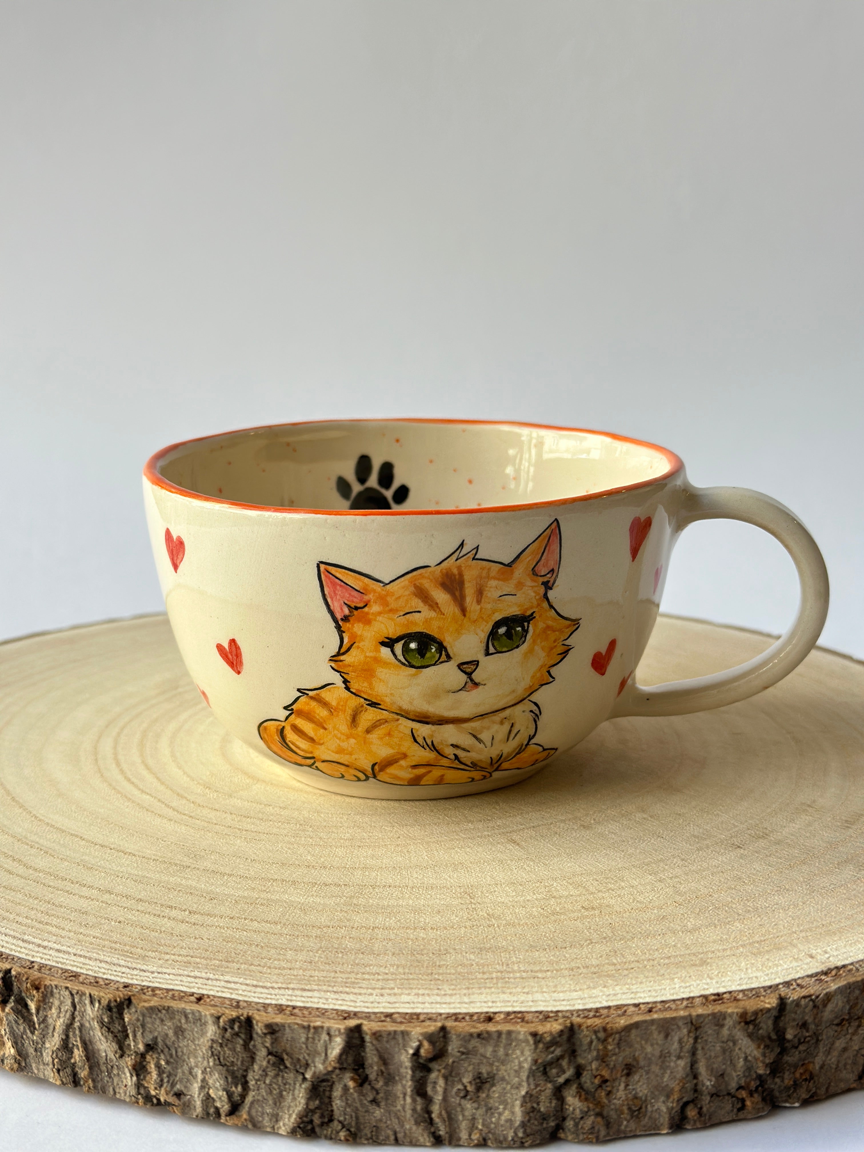 Cat handmade mug