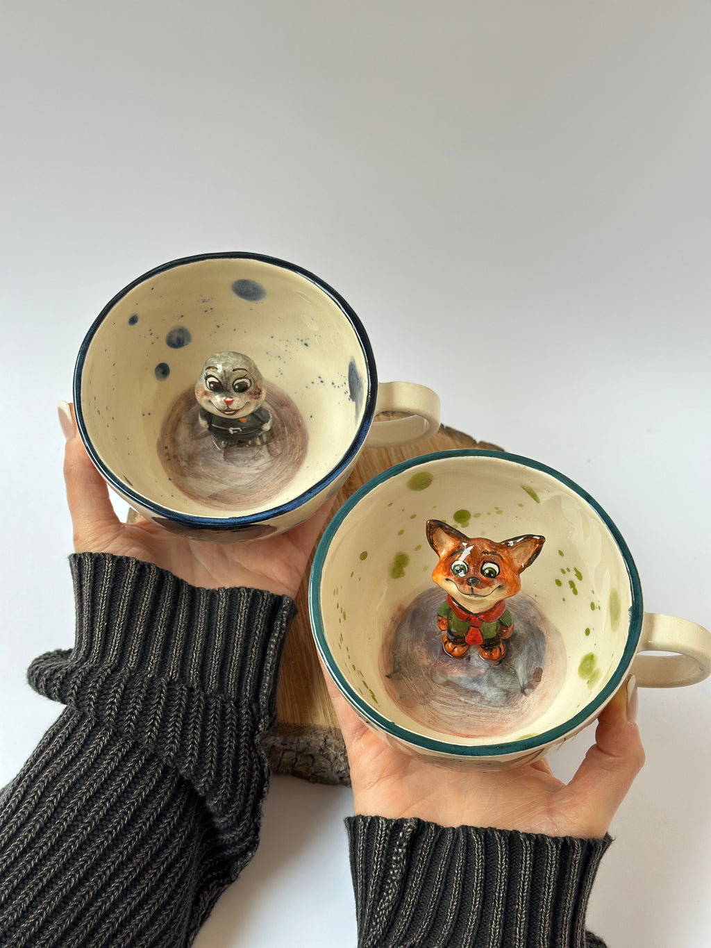 Zootopia Nick and Judy handmade mugs