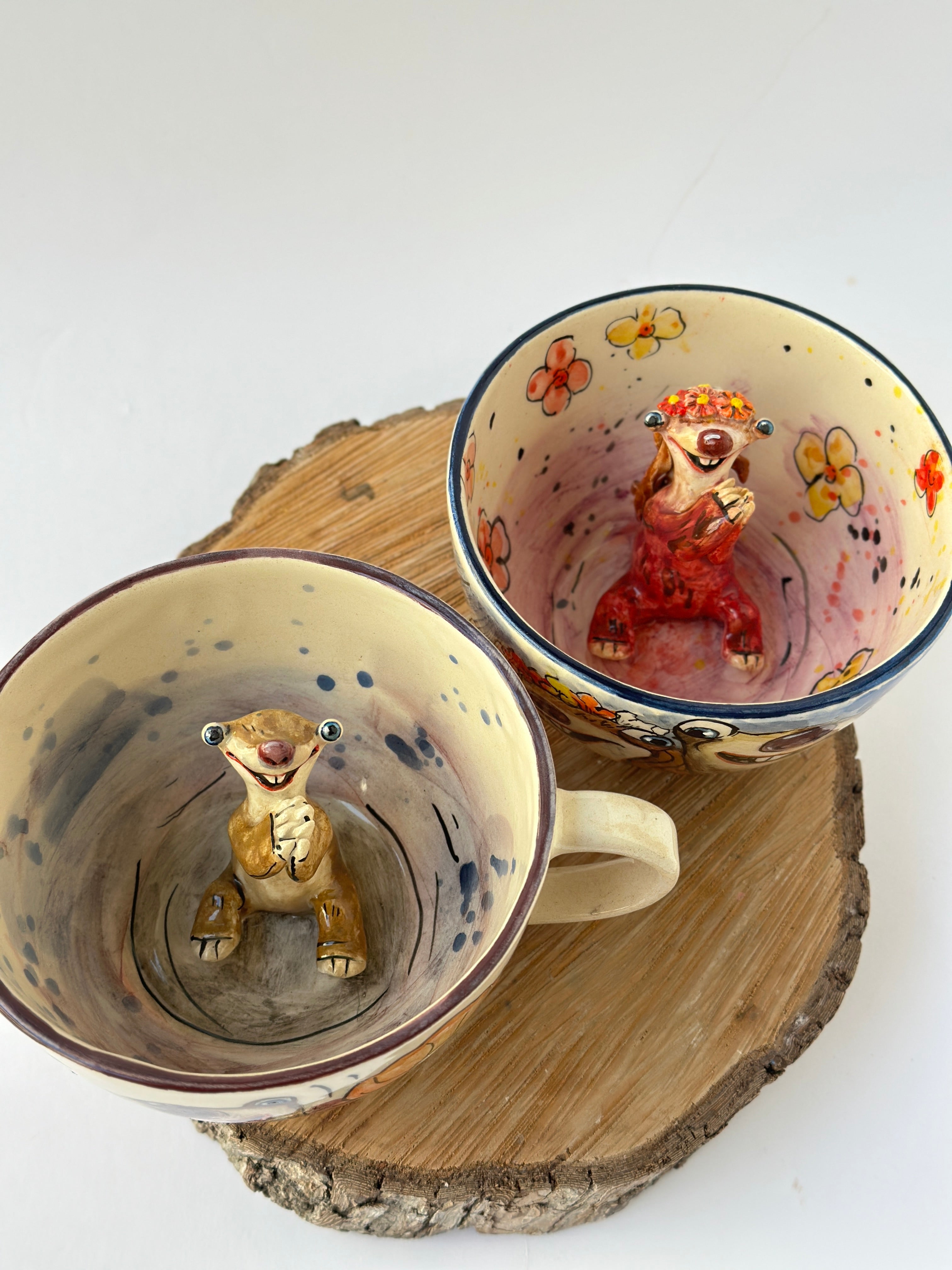 Sid and Brooke couple handmade mugs