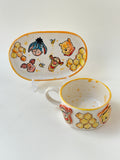 Winni The Pooh handmade plate and mug