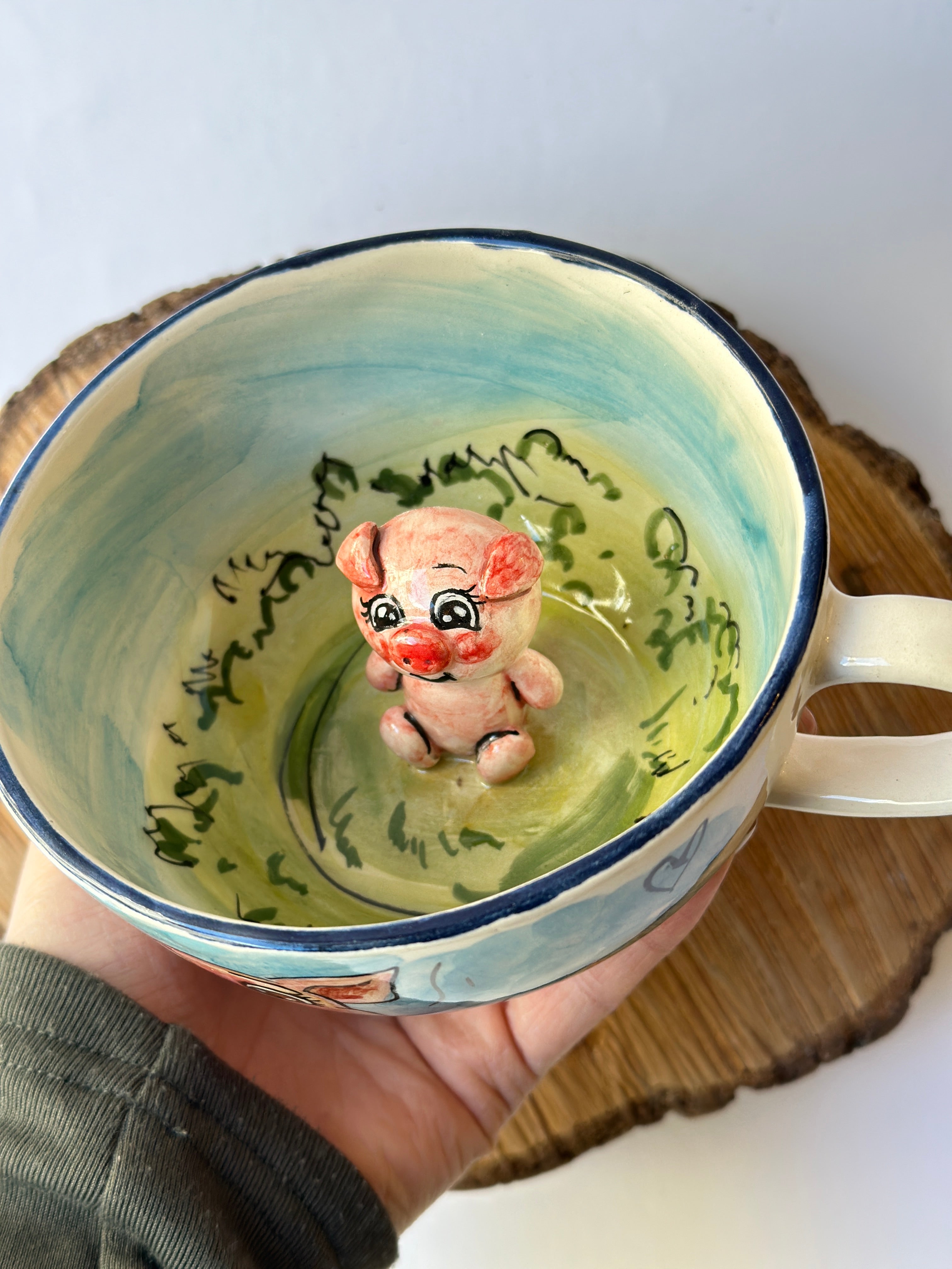 Pig handmade mug