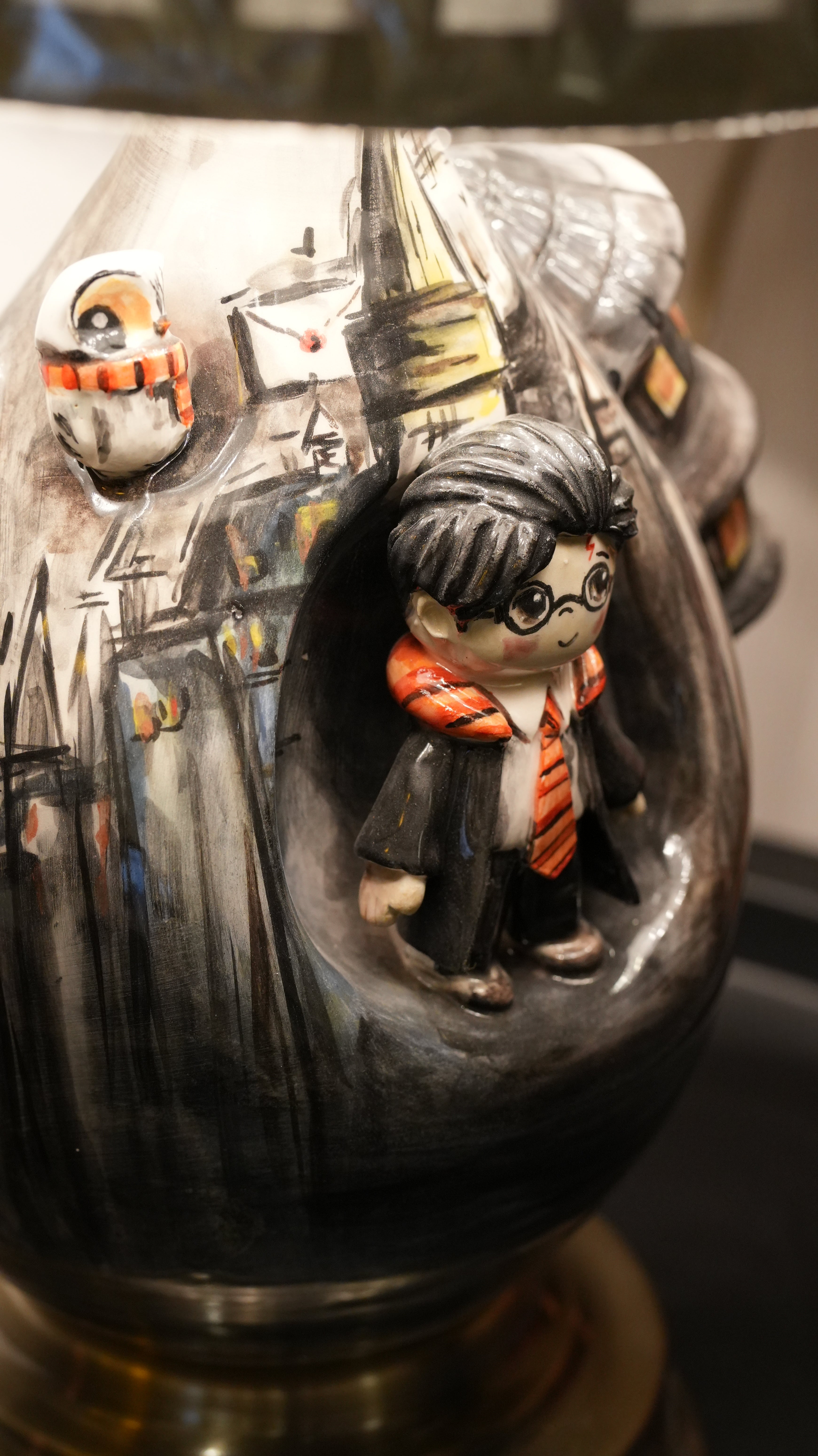Harry Potter handmade ceramic lamp